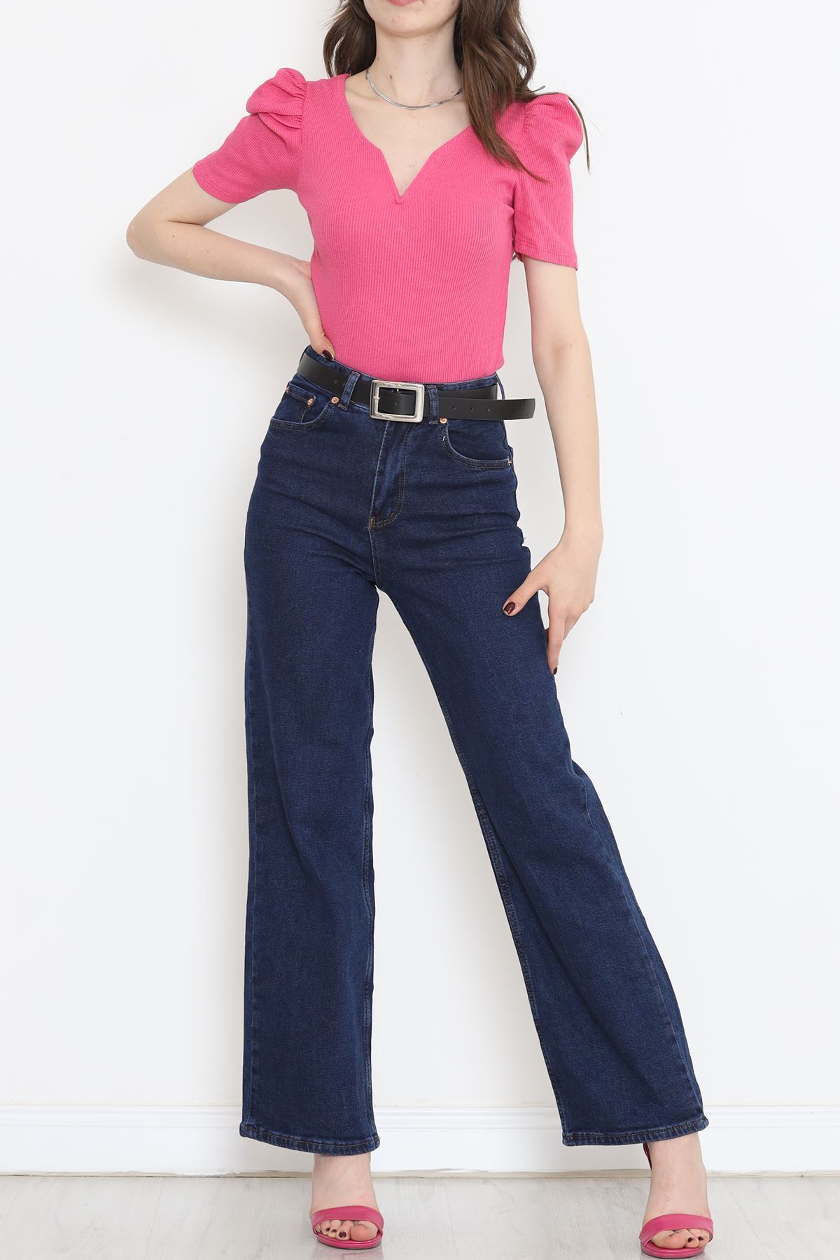 Prenses Kol Bluz Fuşya - 11697.1567.