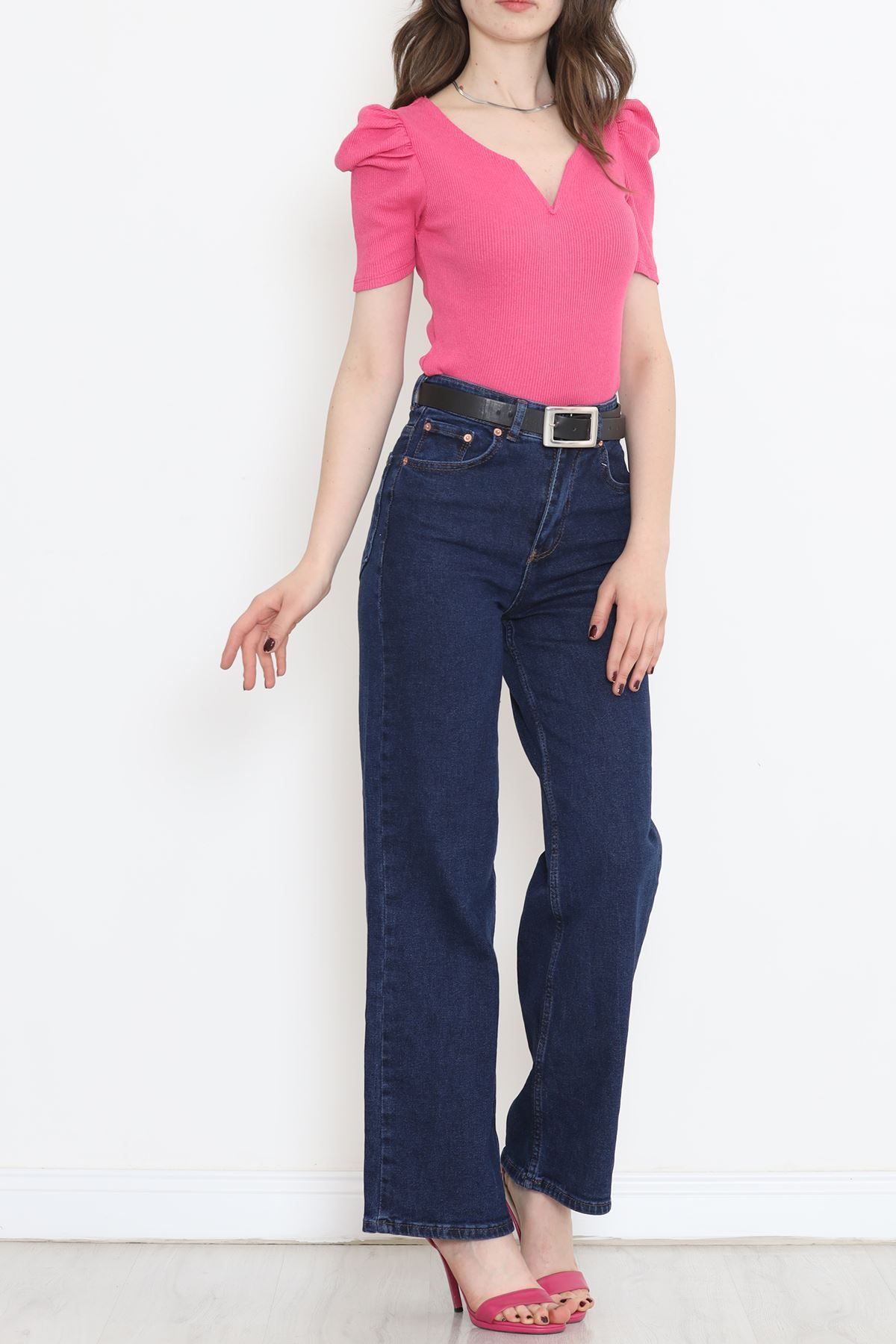 Prenses Kol Bluz Fuşya - 11697.1567.