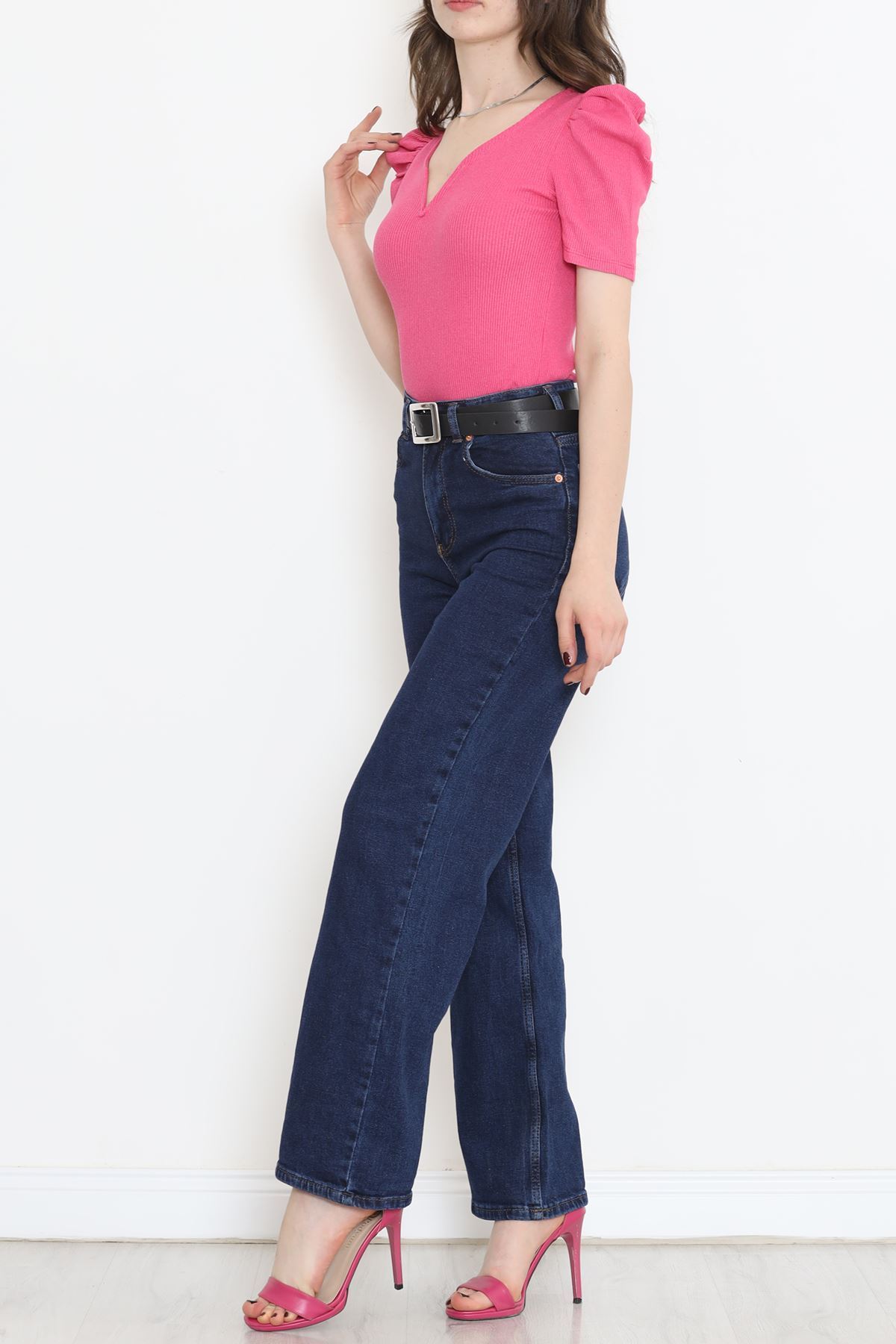 Prenses Kol Bluz Fuşya - 11697.1567.