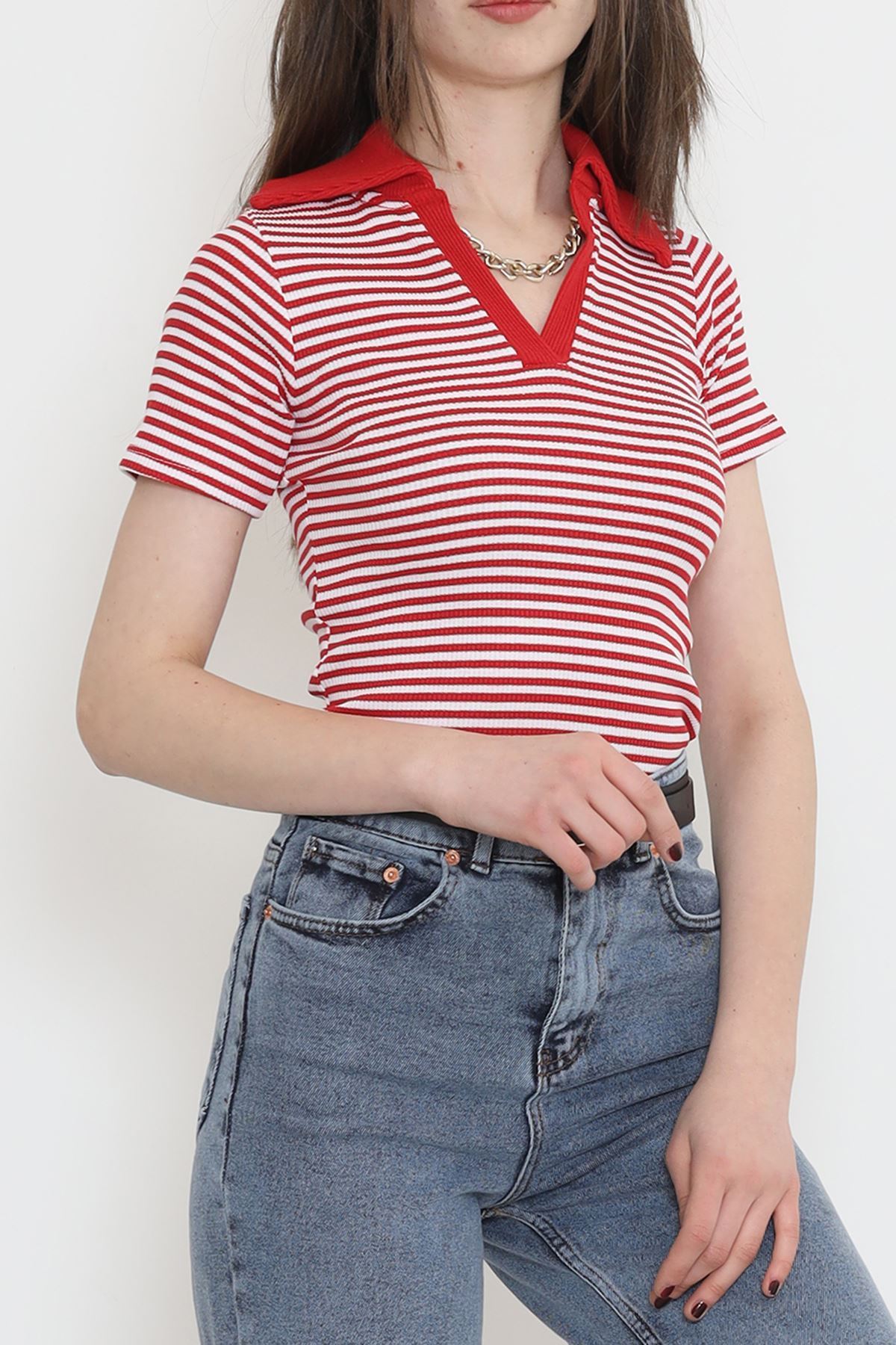 Kaşkorse Polo Yaka Tişört Kırmızı - 15272.1567.