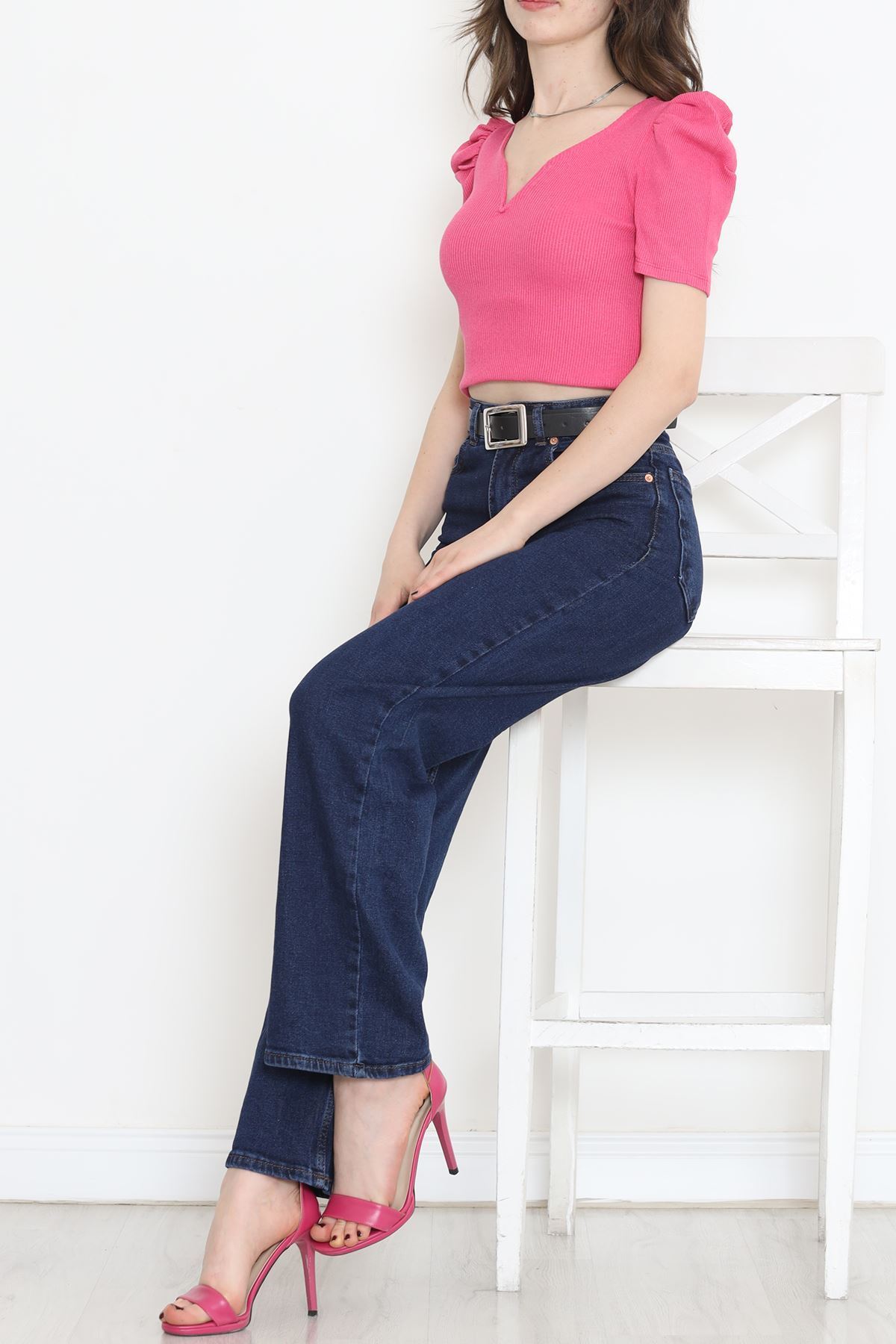 Prenses Kol Bluz Fuşya - 11697.1567.