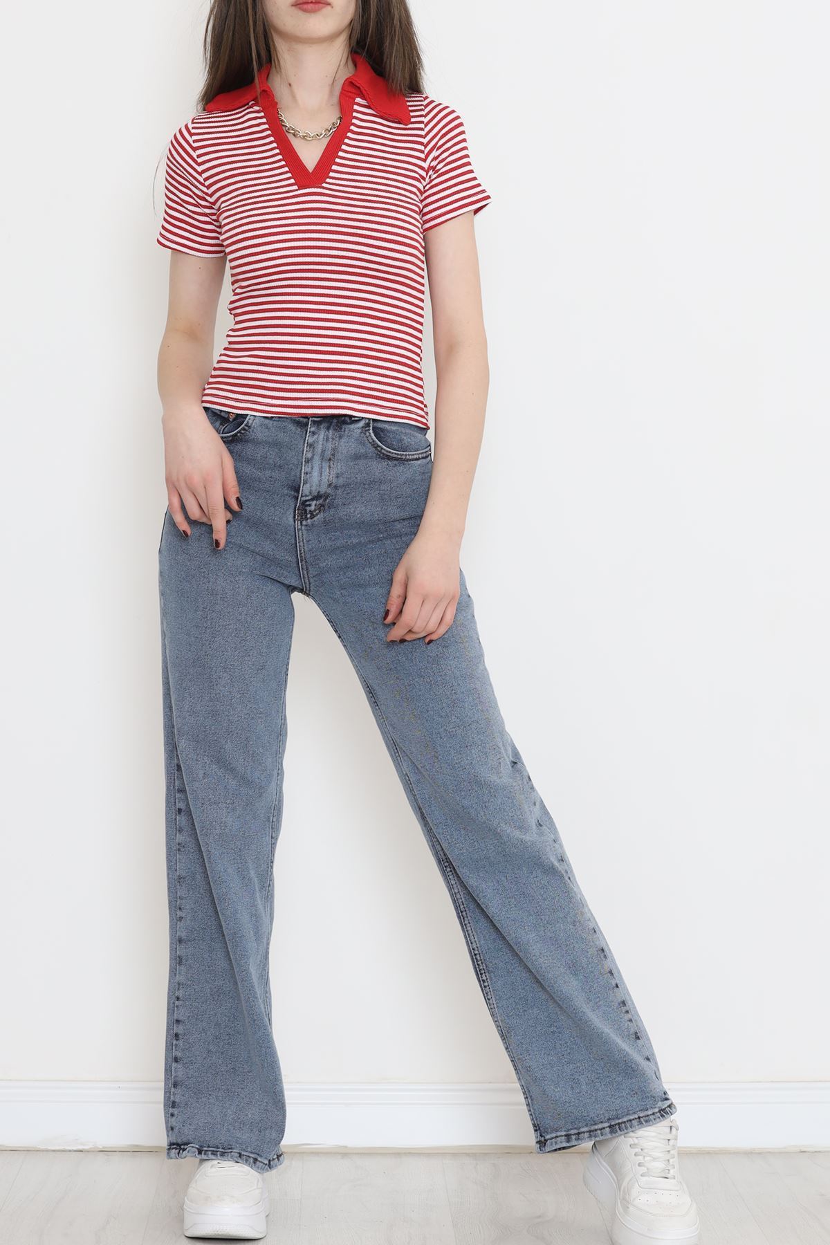 Kaşkorse Polo Yaka Tişört Kırmızı - 15272.1567.