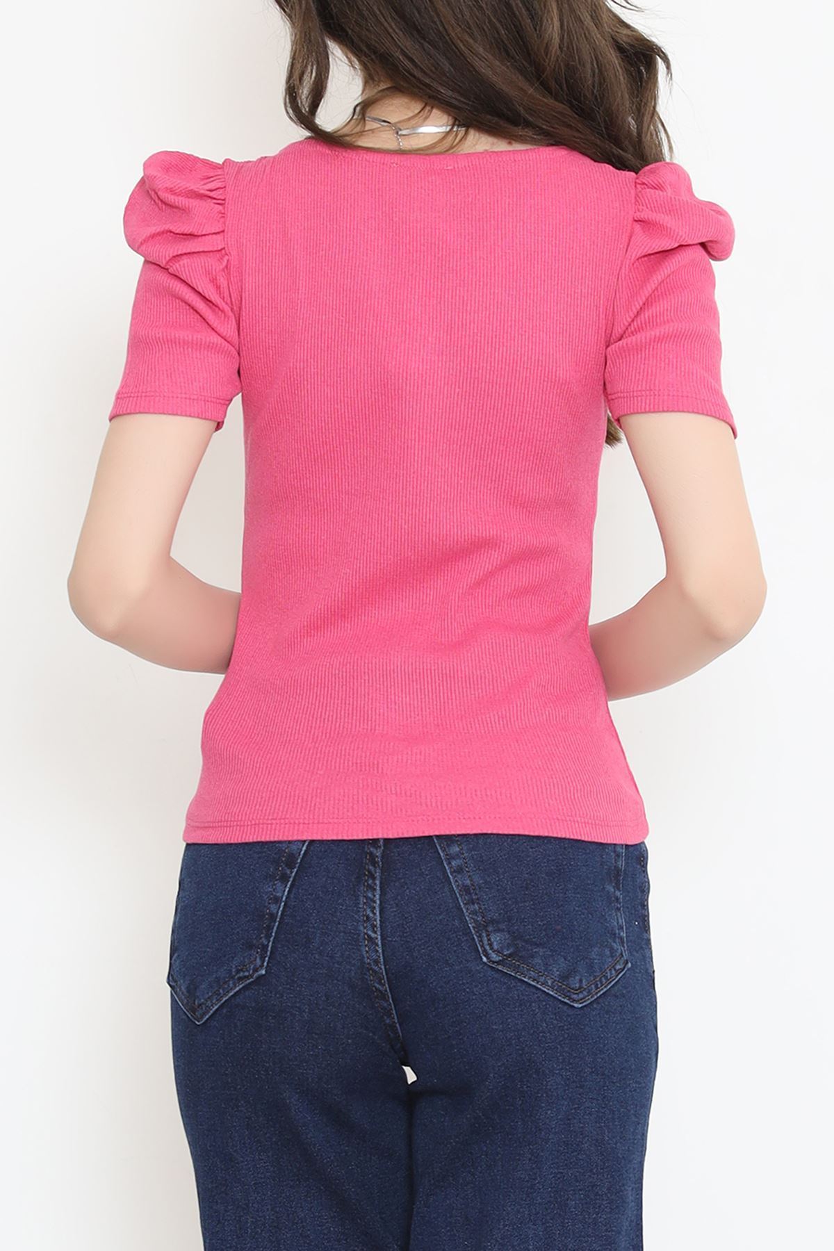 Prenses Kol Bluz Fuşya - 11697.1567.