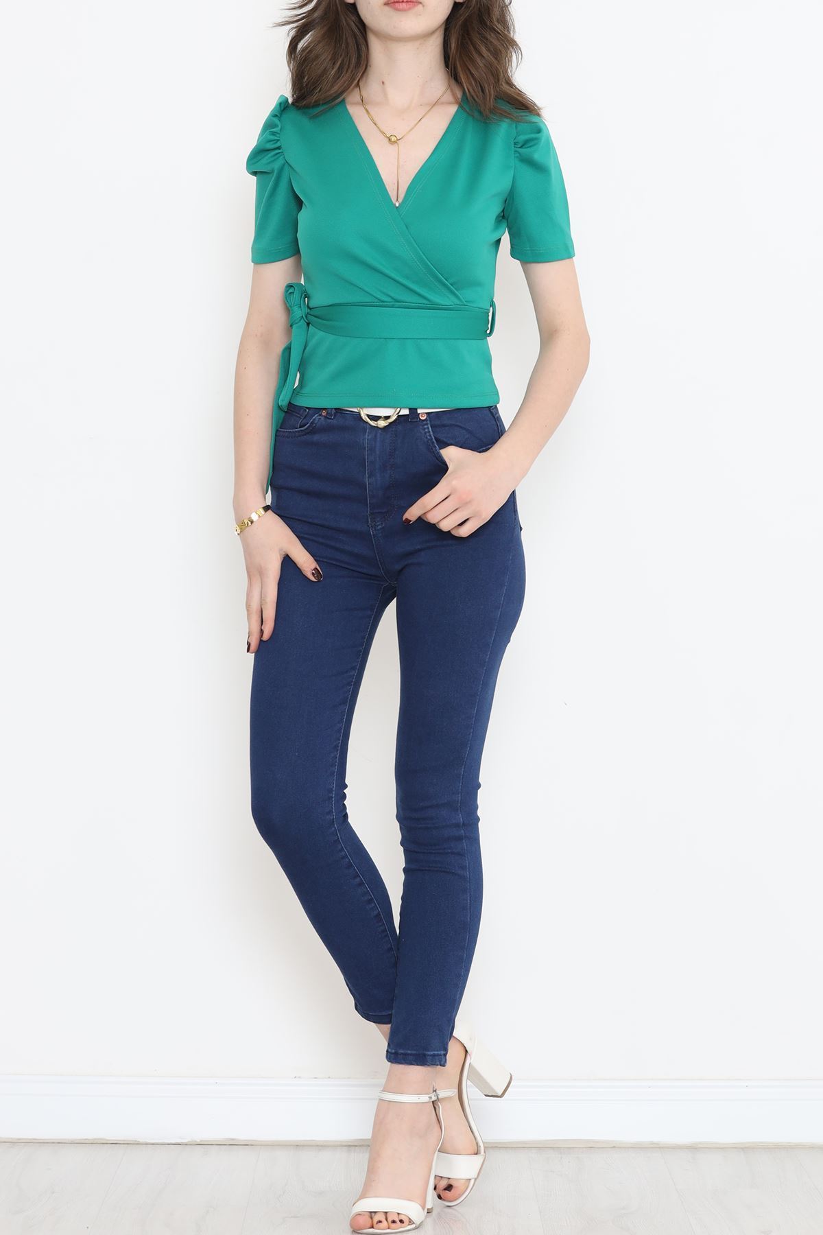 Bel Detay Bluz Yeşil - 12234.631.