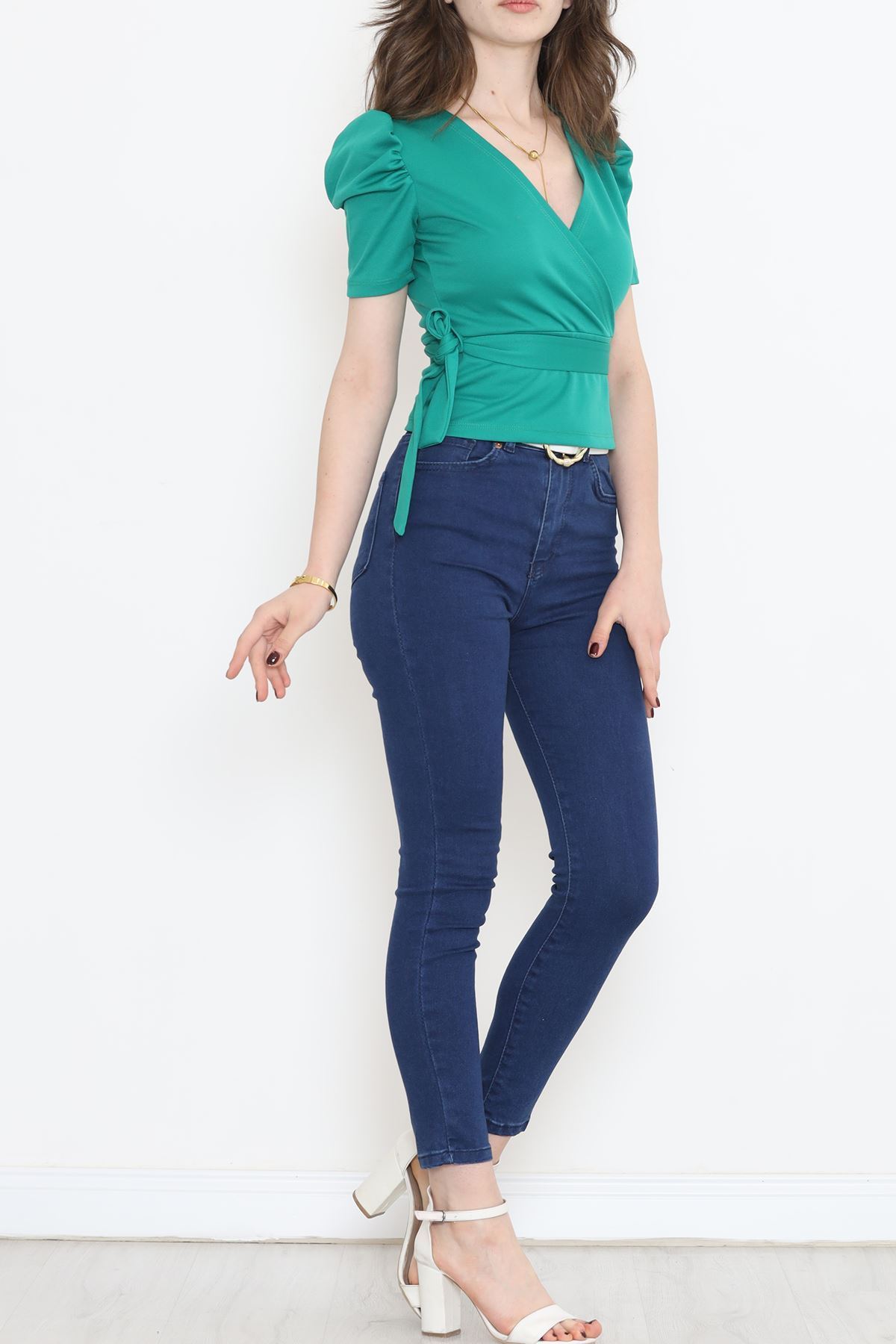 Bel Detay Bluz Yeşil - 12234.631.