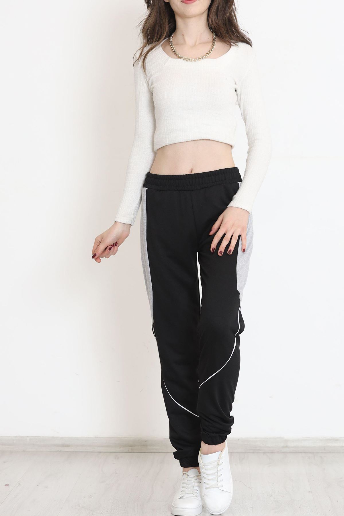 Parçalı Eşofman Altı Siyahgri - 15569.1348.