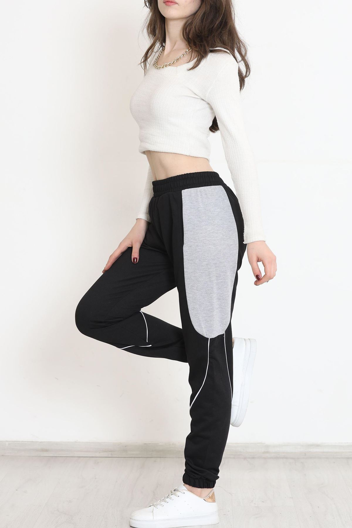 Parçalı Eşofman Altı Siyahgri - 15569.1348.