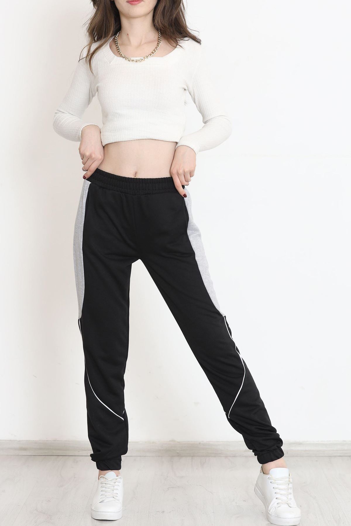 Parçalı Eşofman Altı Siyahgri - 15569.1348.