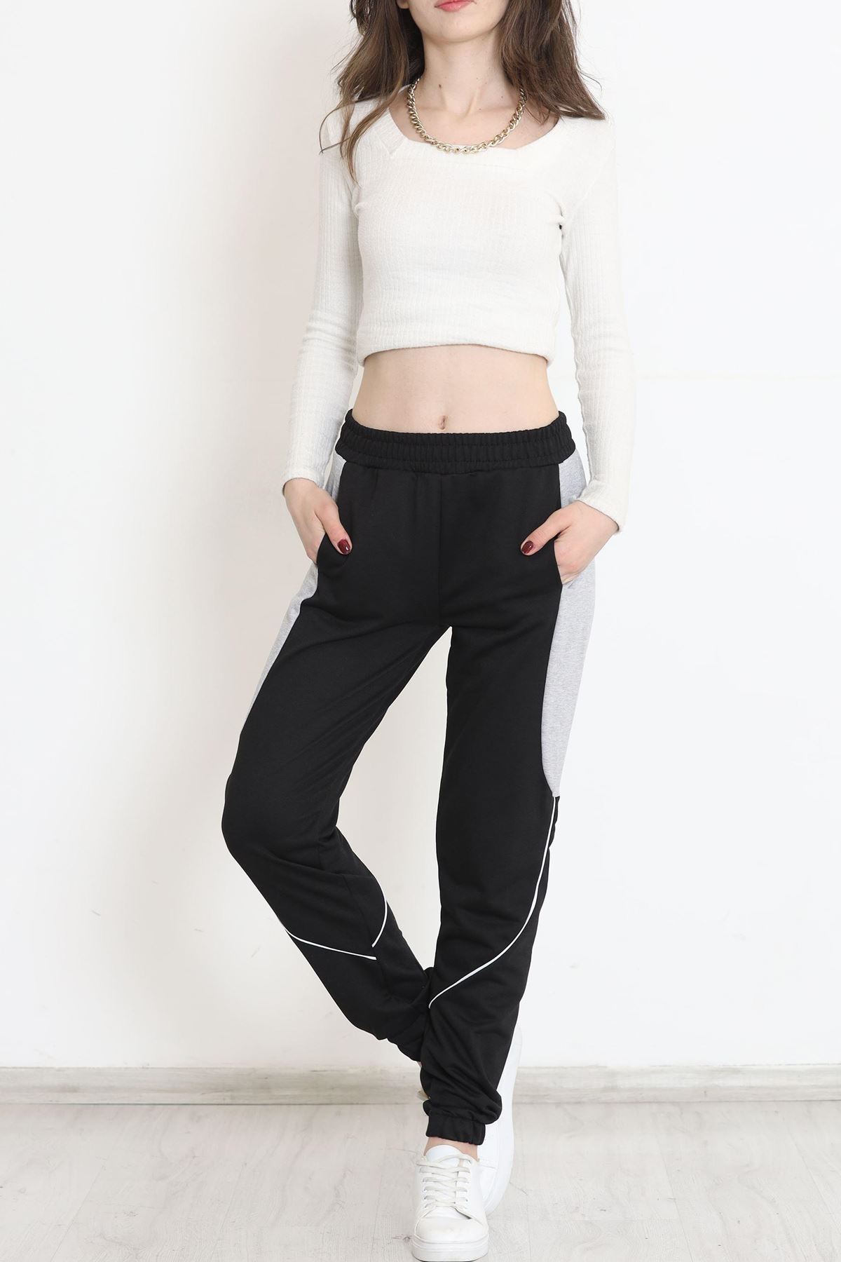 Parçalı Eşofman Altı Siyahgri - 15569.1348.