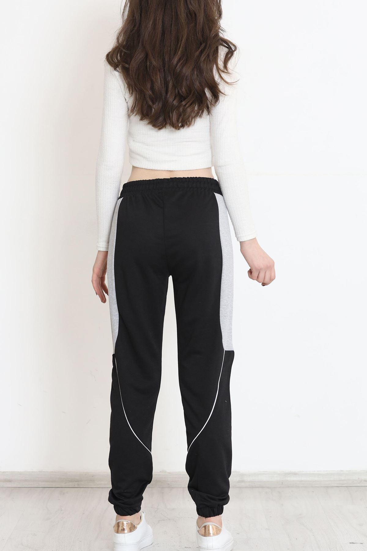 Parçalı Eşofman Altı Siyahgri - 15569.1348.