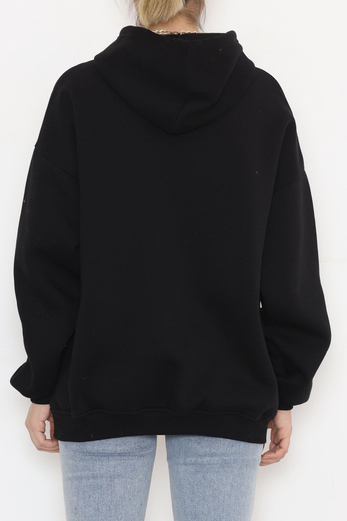 Kapşonlu Sweat Siyah - 930.1247.
