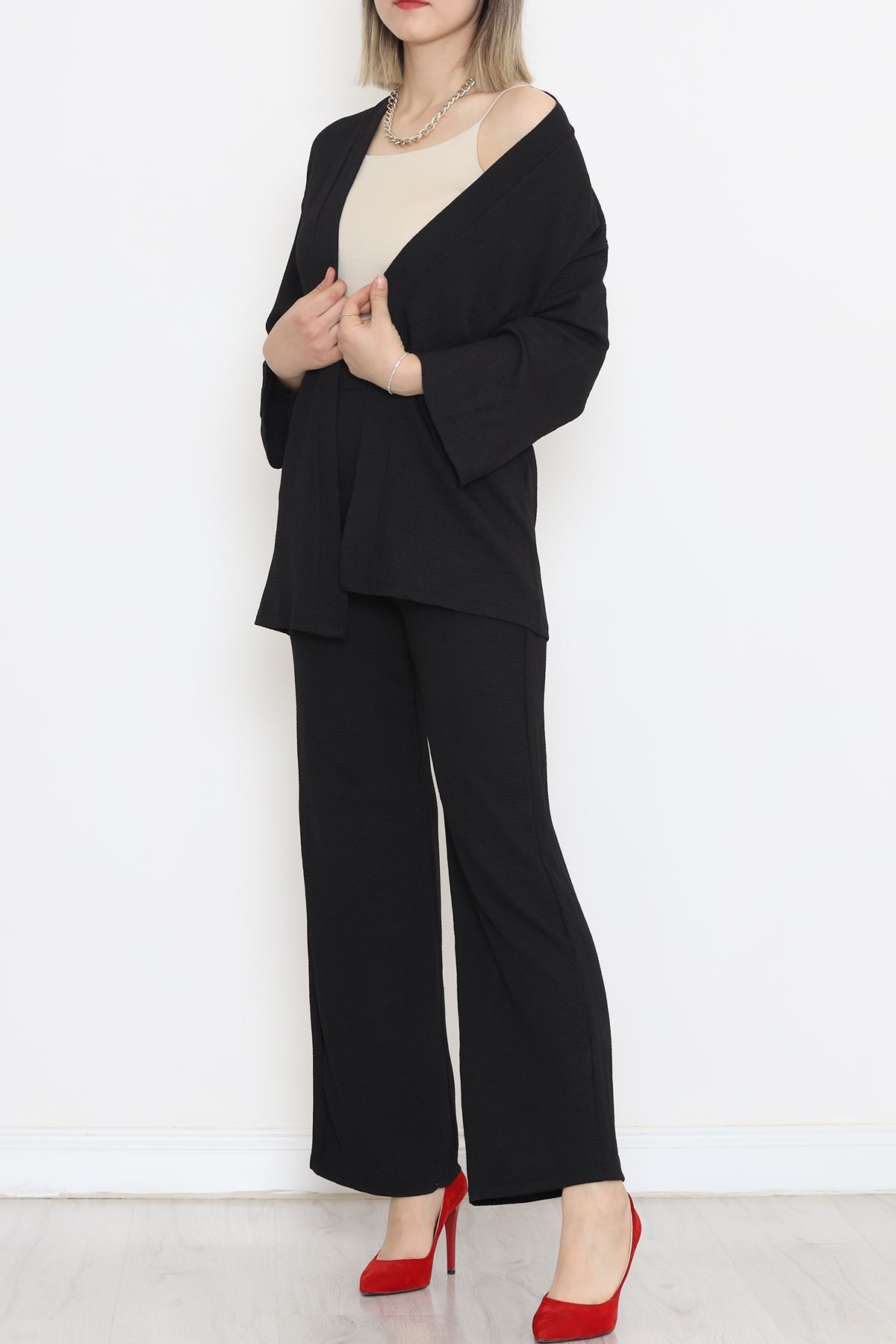 Uzun Kimono Takım Siyah - 722.1247.