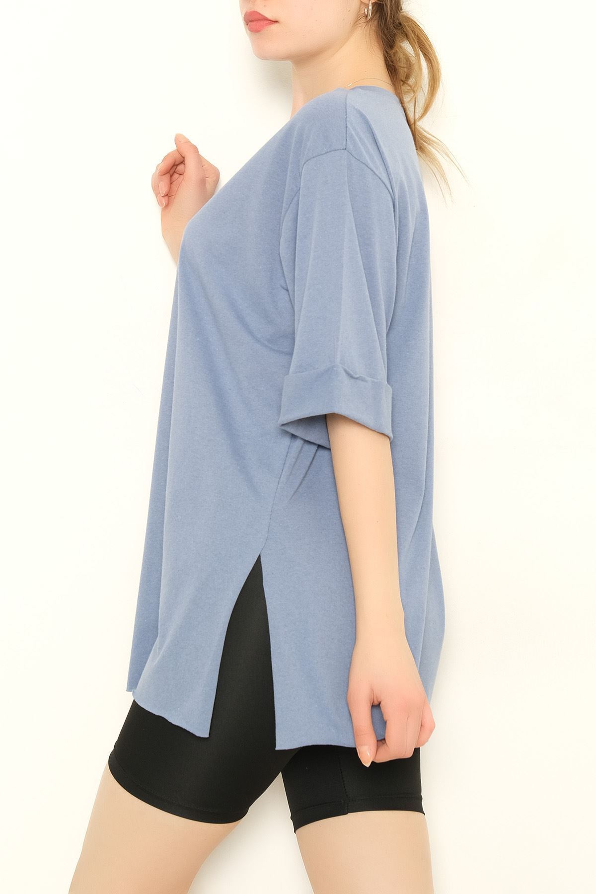 Duble Kol Tişört İndigo - 9611.253.