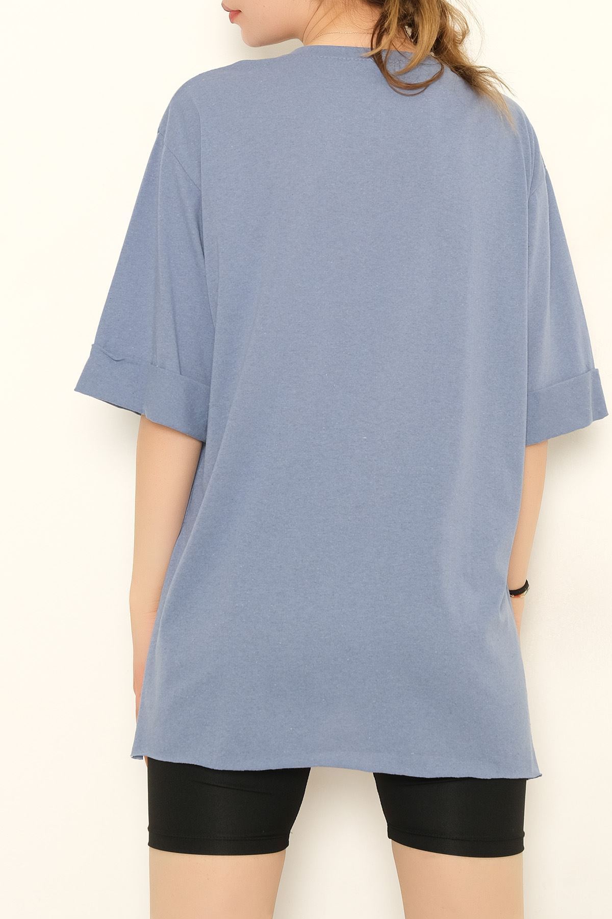 Duble Kol Tişört İndigo - 9611.253.