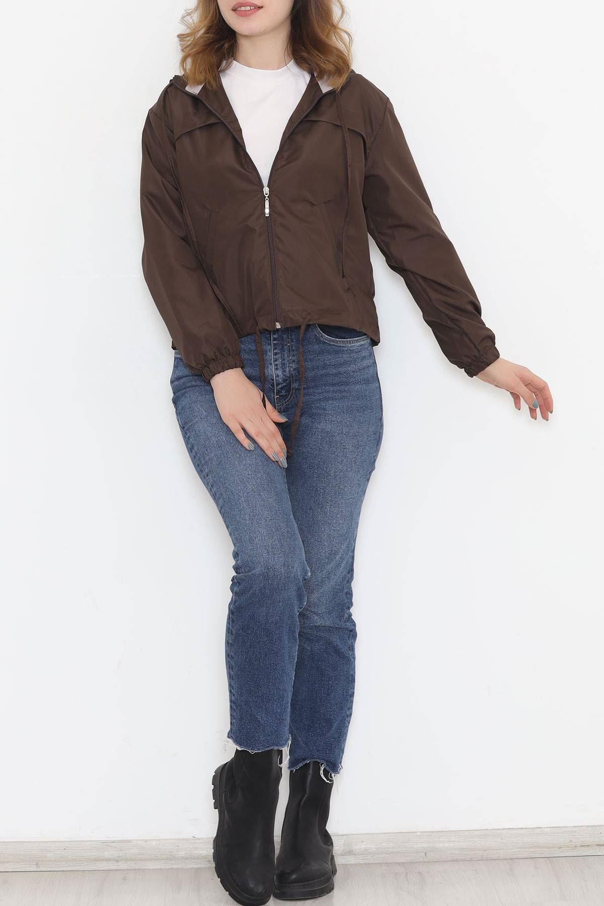 Kapşonlu Mont Acıkahve - 11609.683.