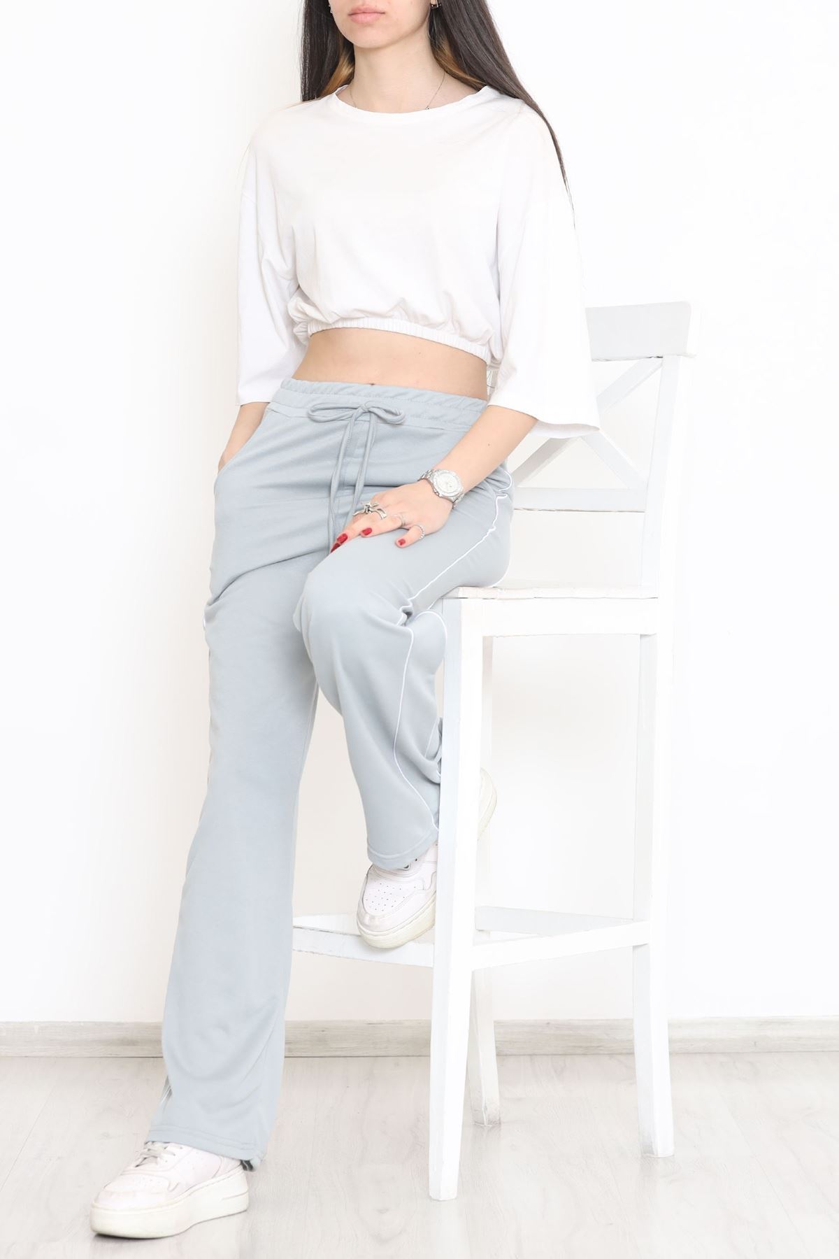 Yanı Şeritli Eşofman Altı Boyalıgri - 15078.5238.