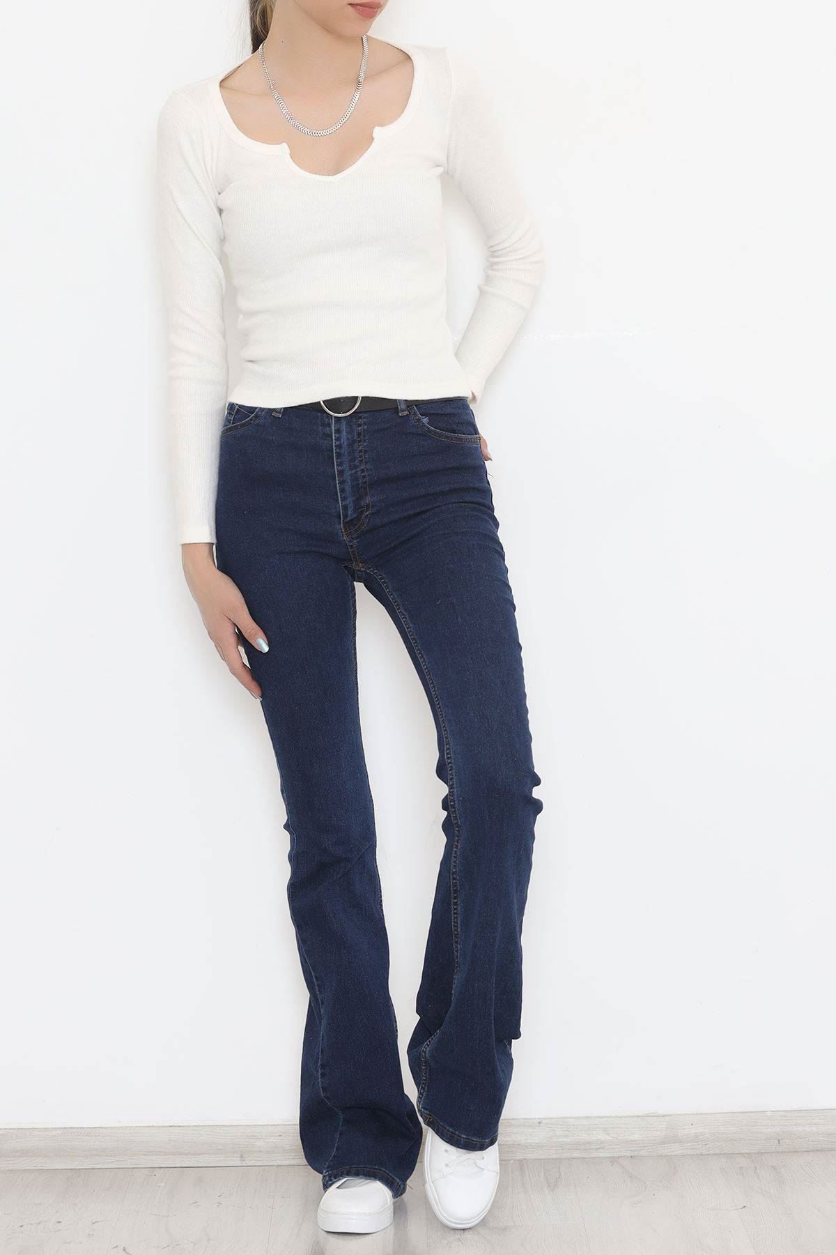 V Yaka Dekolteli Body Ekru - 9937.1567.