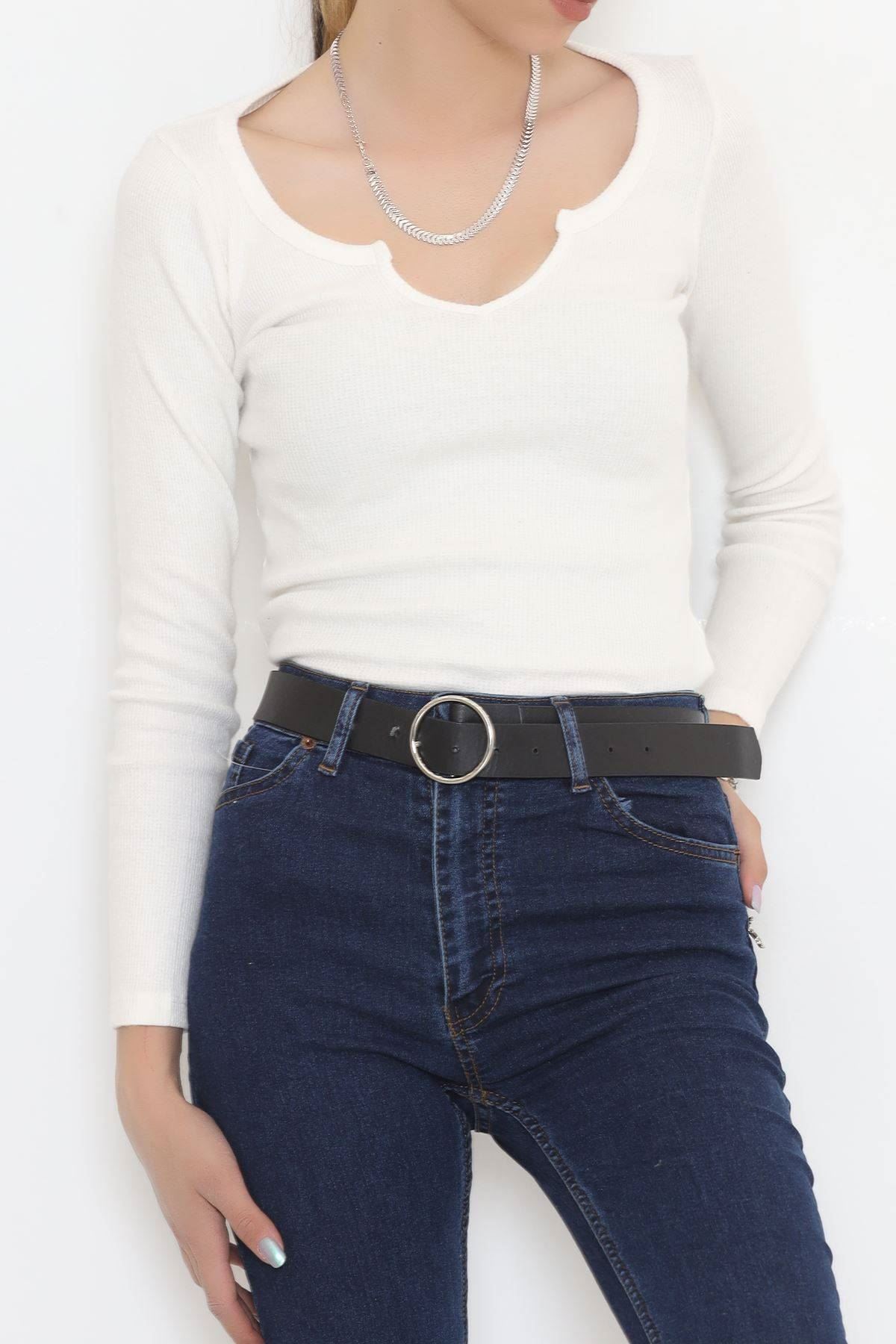 V Yaka Dekolteli Body Ekru - 9937.1567.