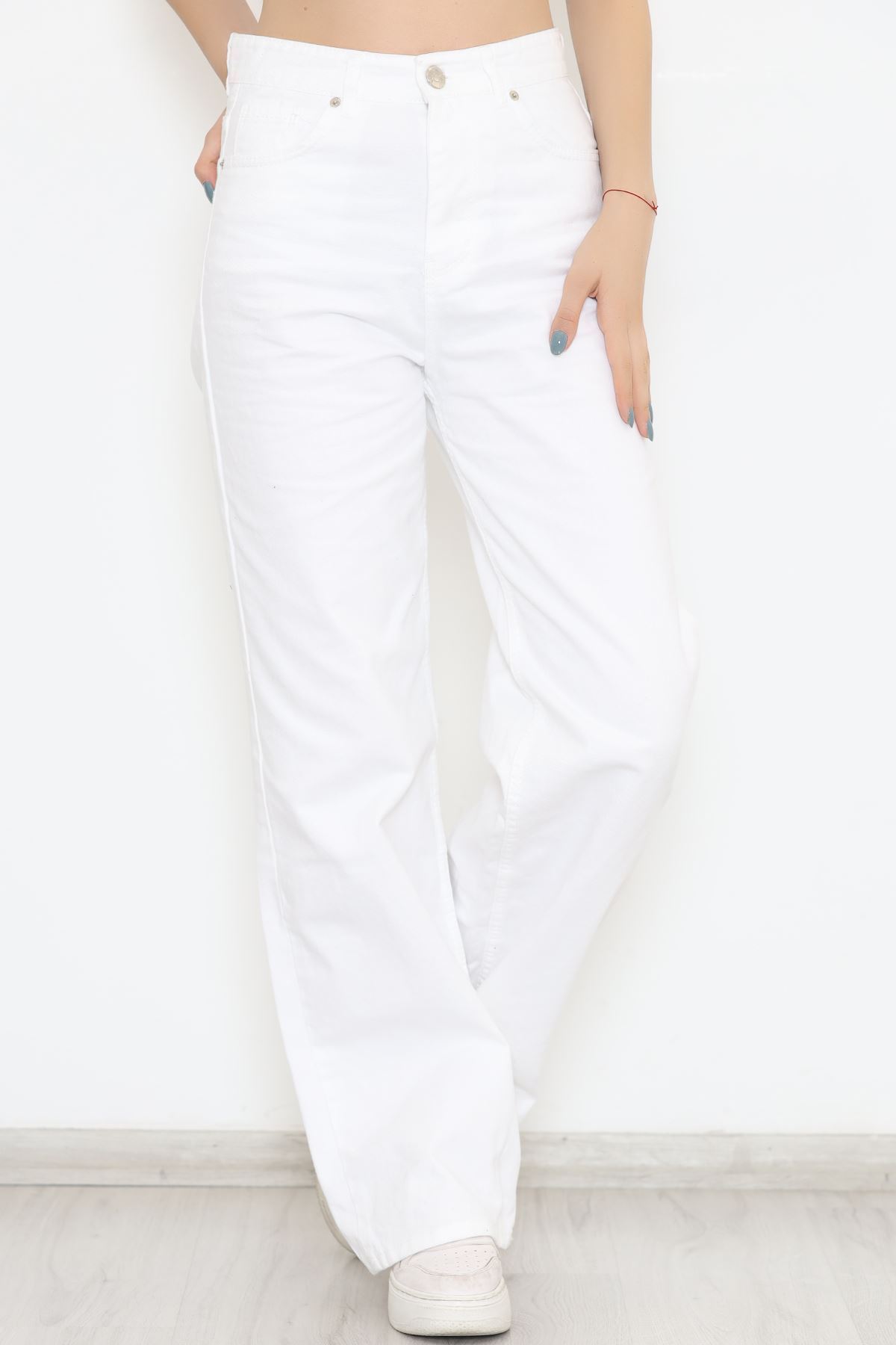 Palazzo Kot Pantolon Beyaz - 11879.1431.