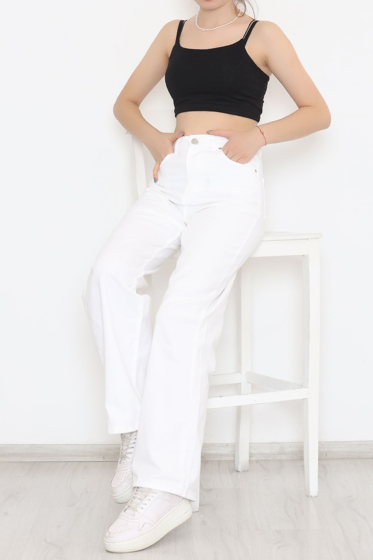 Palazzo Kot Pantolon Beyaz - 11879.1431.