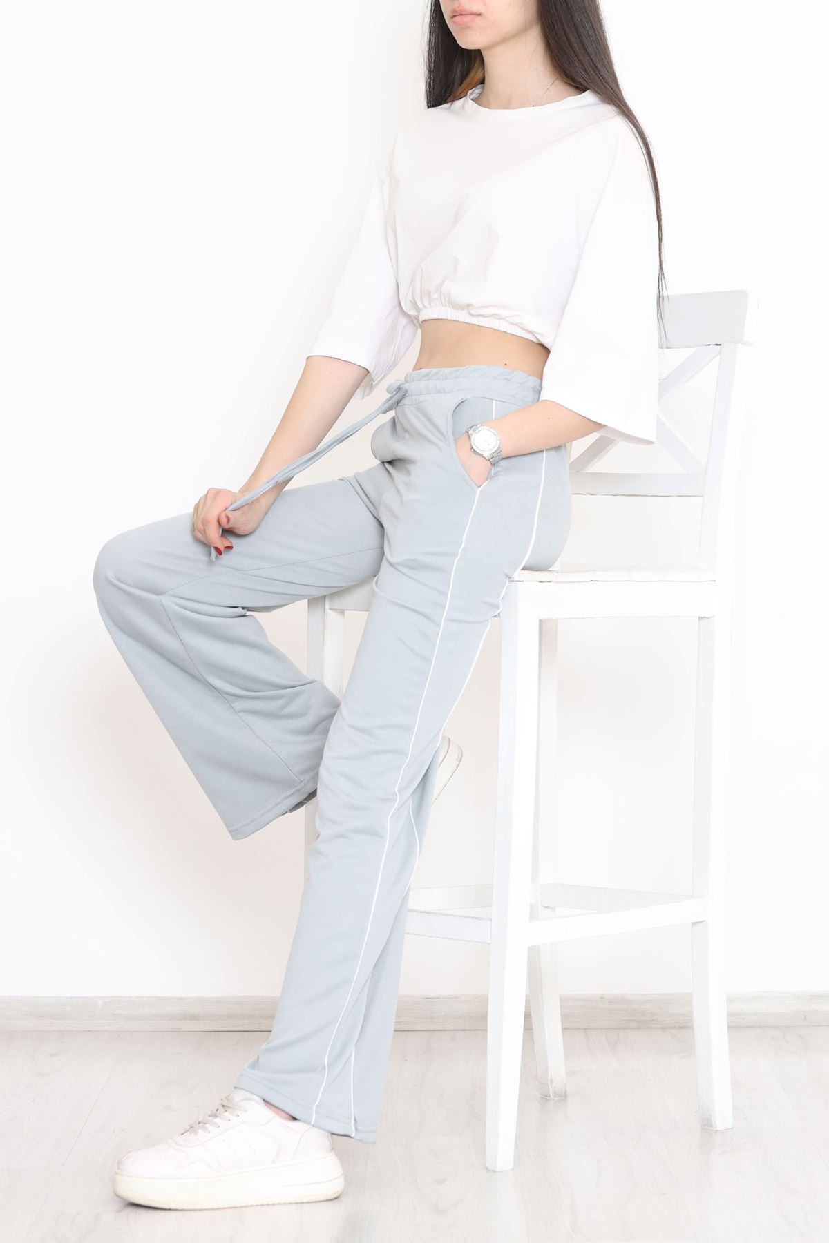 Yanı Şeritli Eşofman Altı Boyalıgri - 15078.5238.