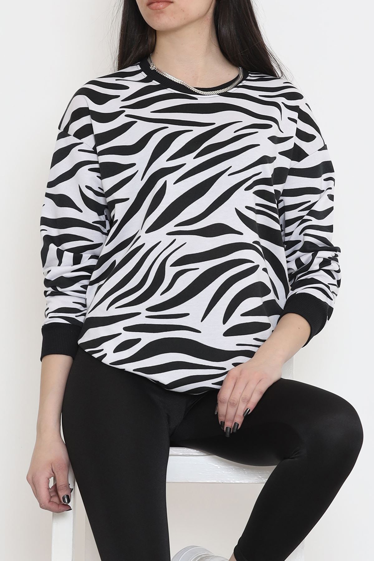Desenli Crop Sweat Zebra - 12439.1567.