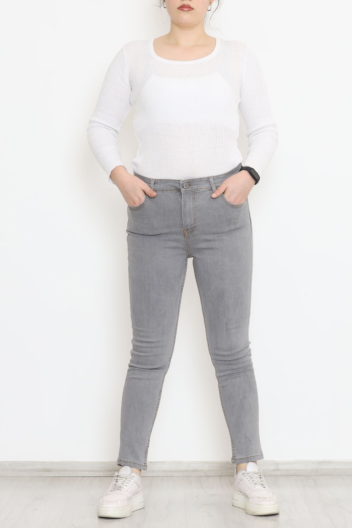 Battal Beden Kot Pantolon Açıkgri - 11916.1431.