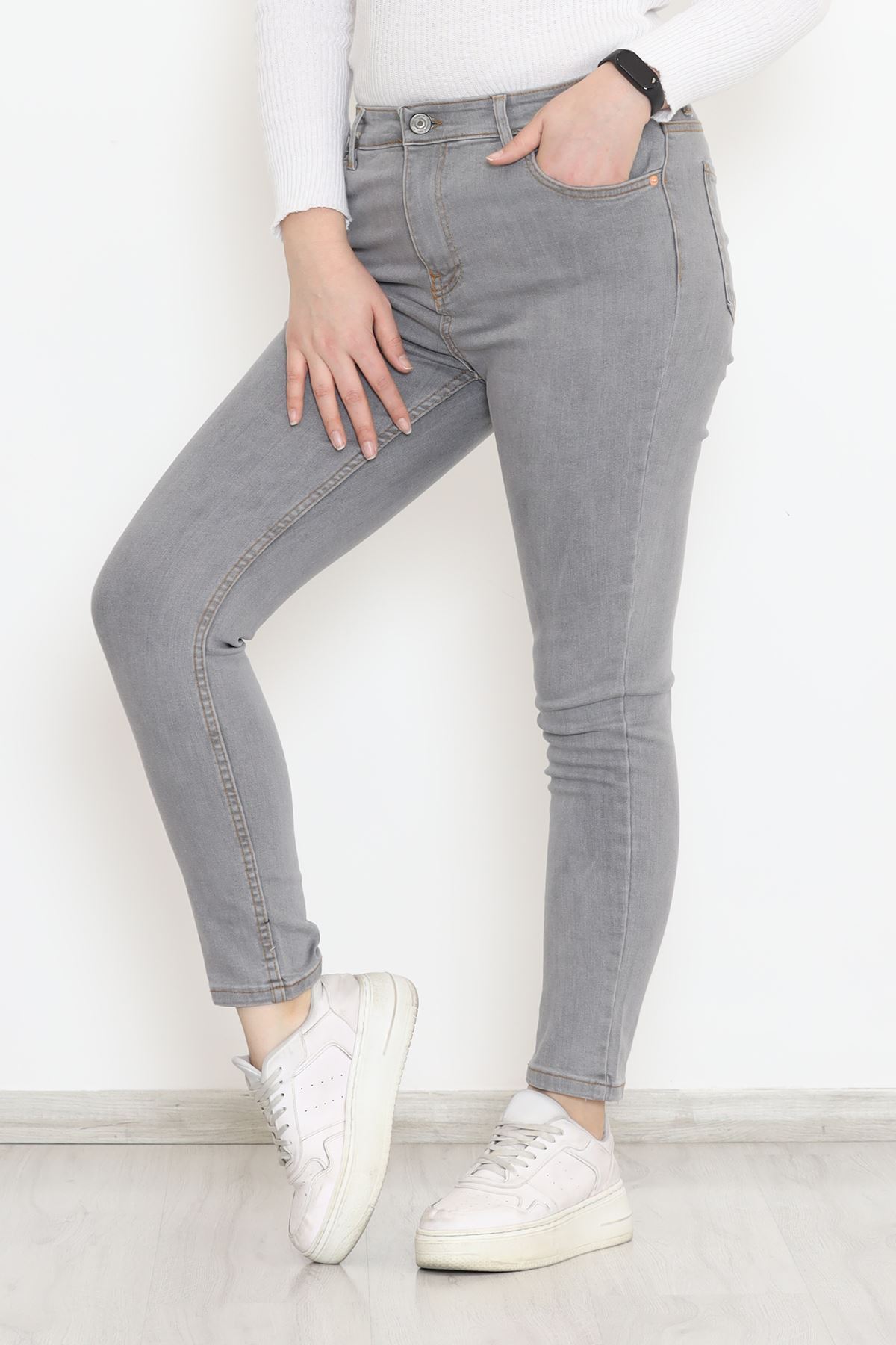 Battal Beden Kot Pantolon Açıkgri - 11916.1431.