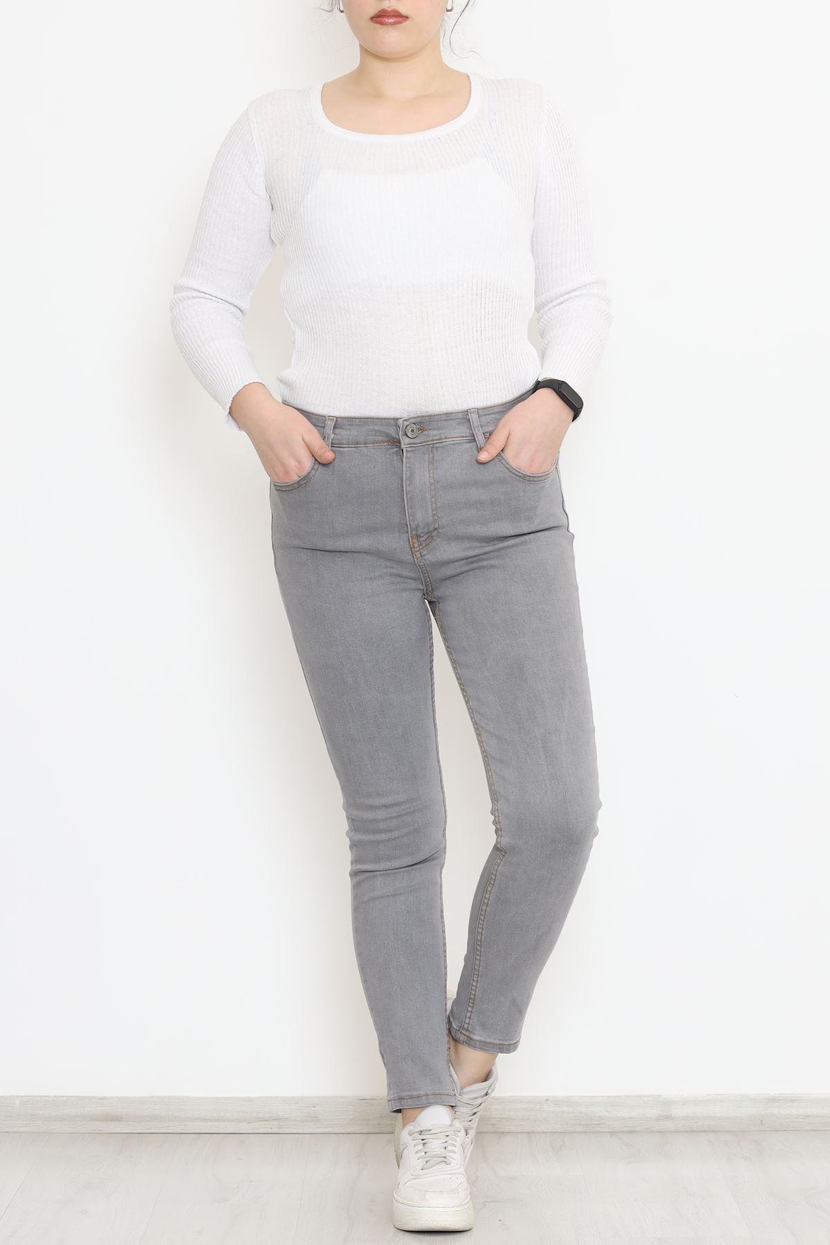 Battal Beden Kot Pantolon Açıkgri - 11916.1431.