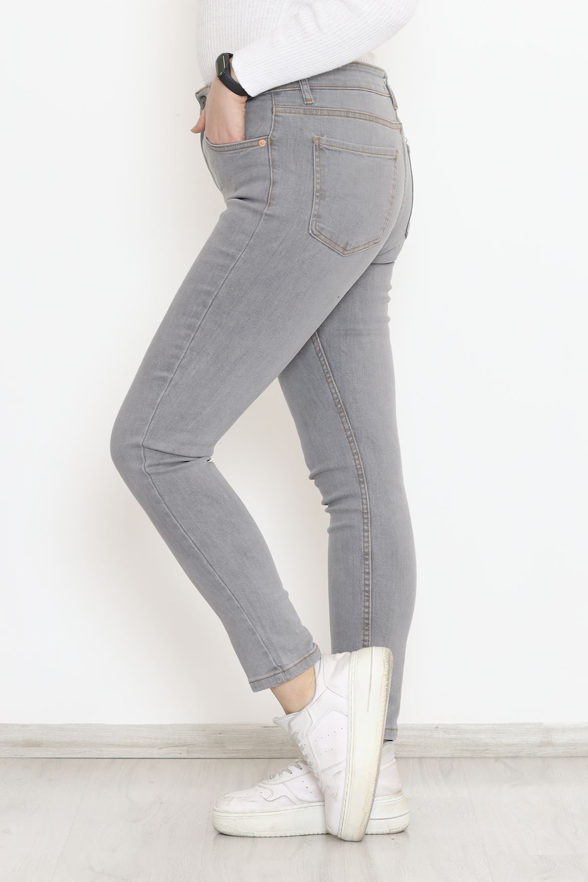 Battal Beden Kot Pantolon Açıkgri - 11916.1431.