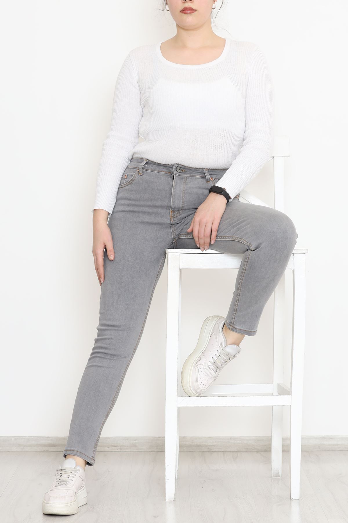 Battal Beden Kot Pantolon Açıkgri - 11916.1431.