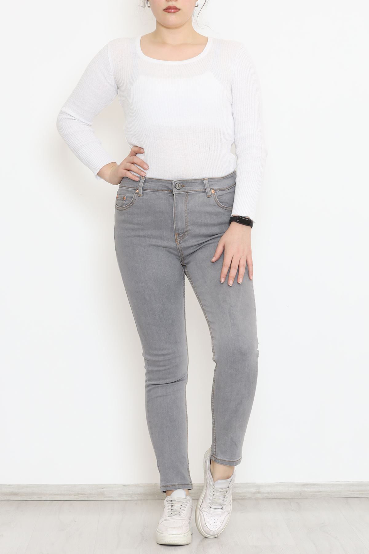 Battal Beden Kot Pantolon Açıkgri - 11916.1431.