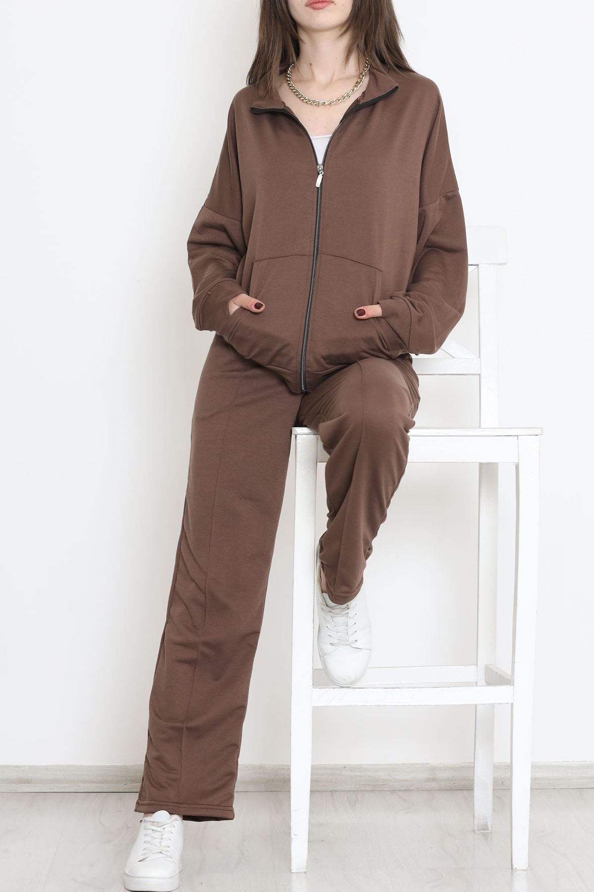 Fermuarlı Çımalı Takım Acıkahve - 12623.5238.