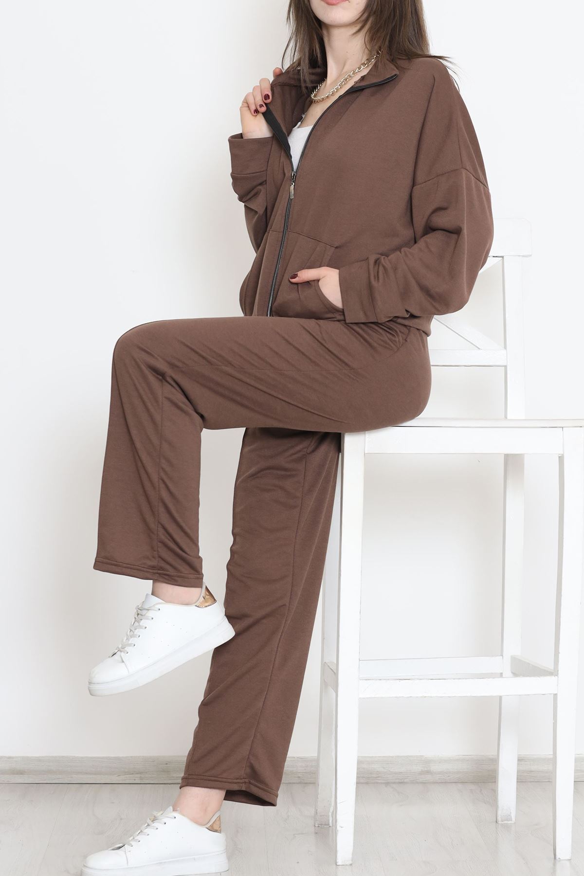 Fermuarlı Çımalı Takım Acıkahve - 12623.5238.