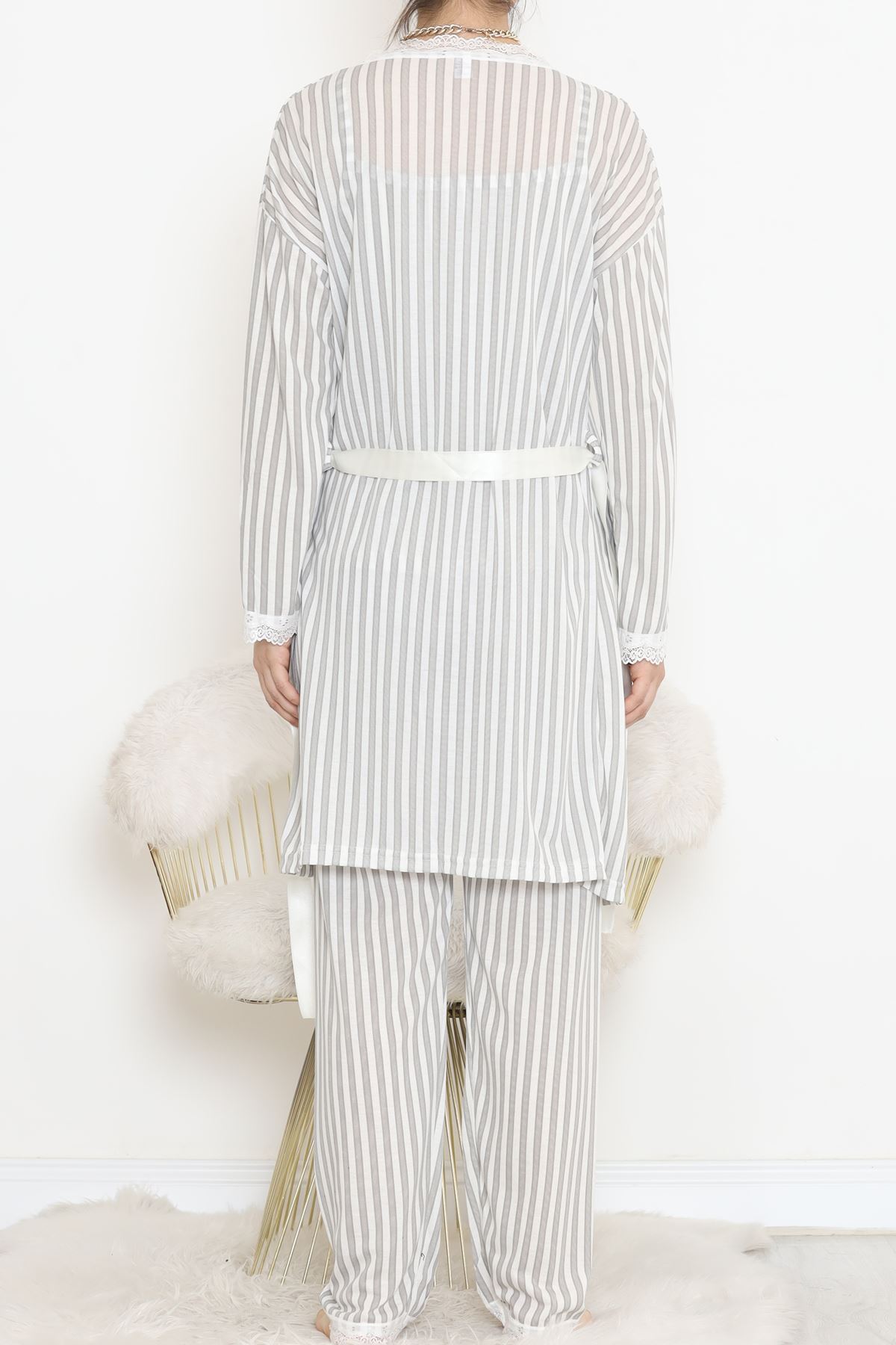 3'Lü Pijama Takımı Fümeçizgili - 19198.1049.