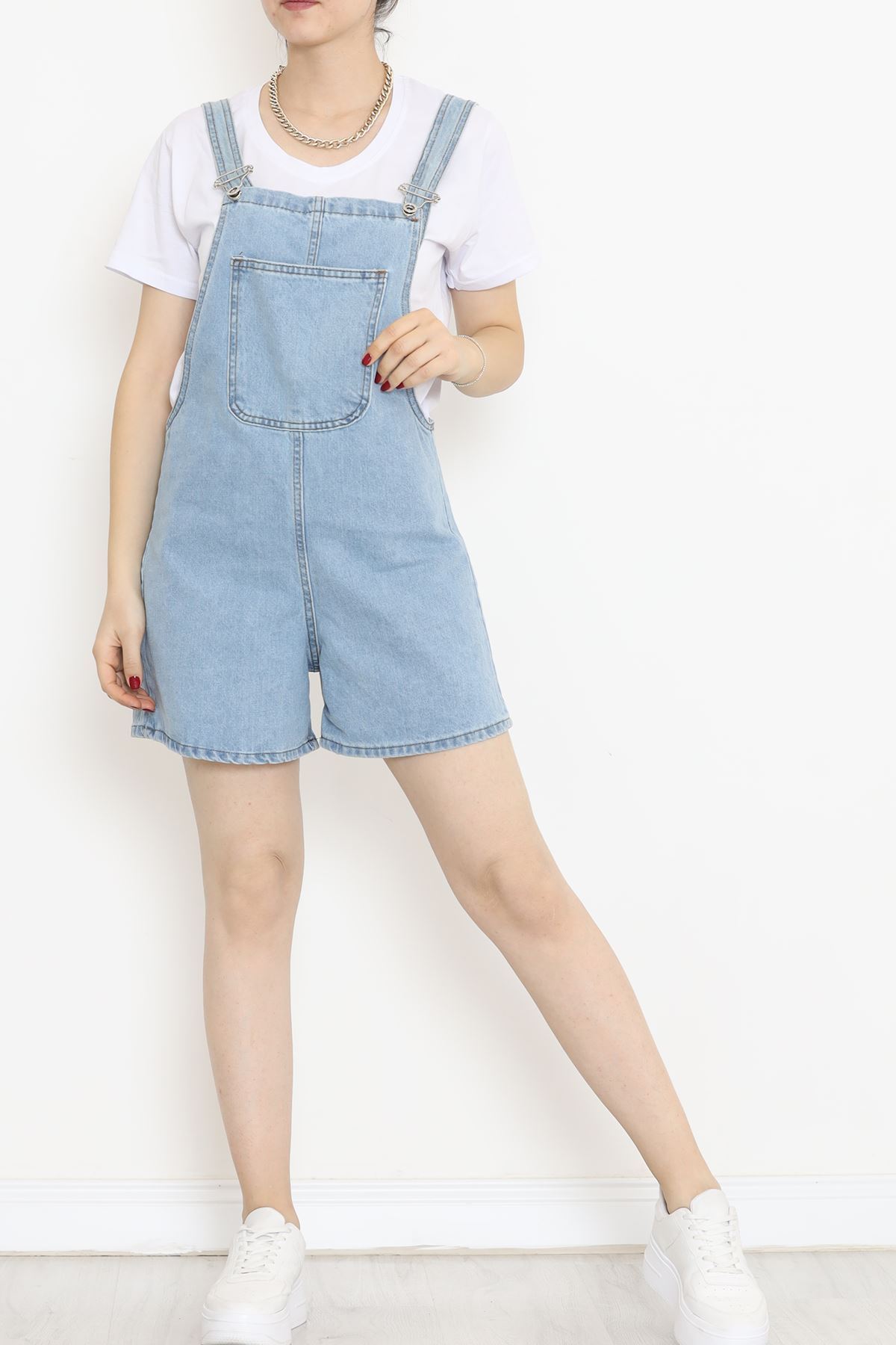 Şortlu Kot Salopet Açıkmavi - 15146.1184.