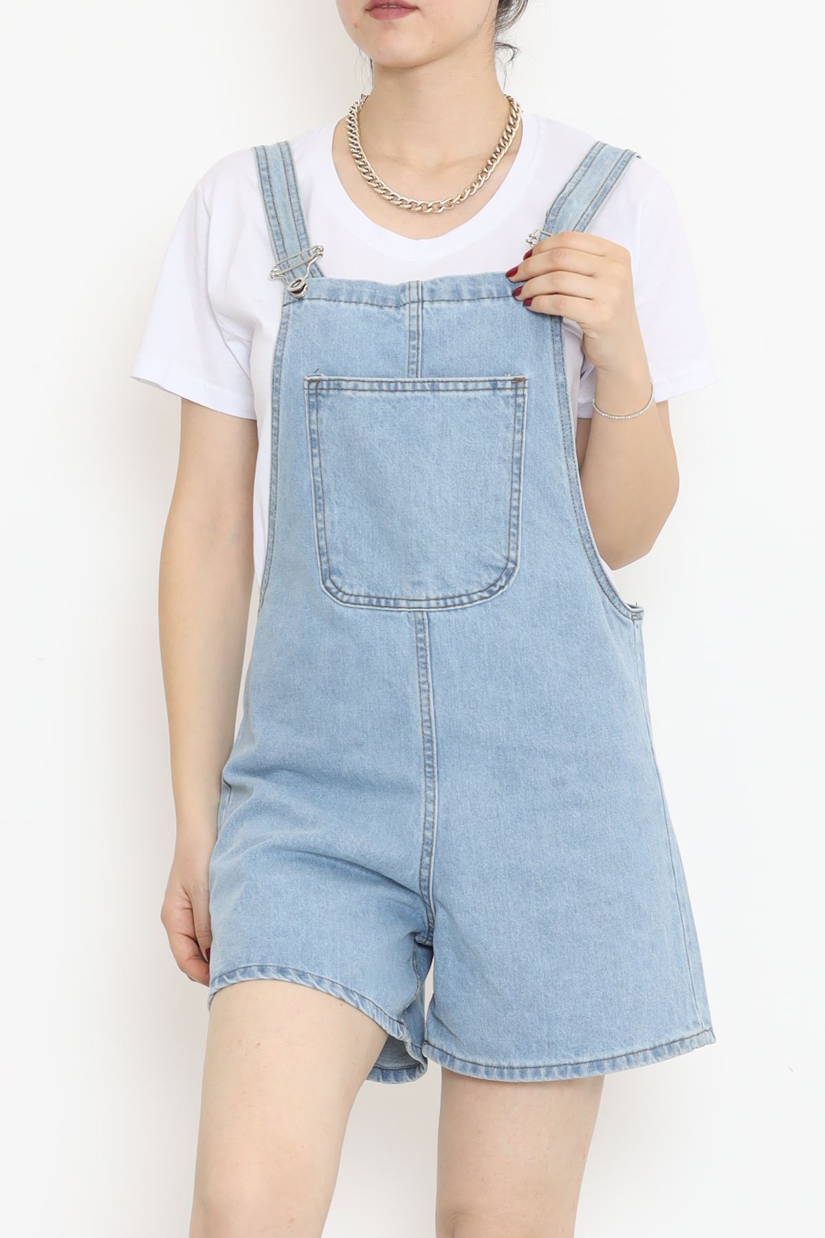 Şortlu Kot Salopet Açıkmavi - 15146.1184.