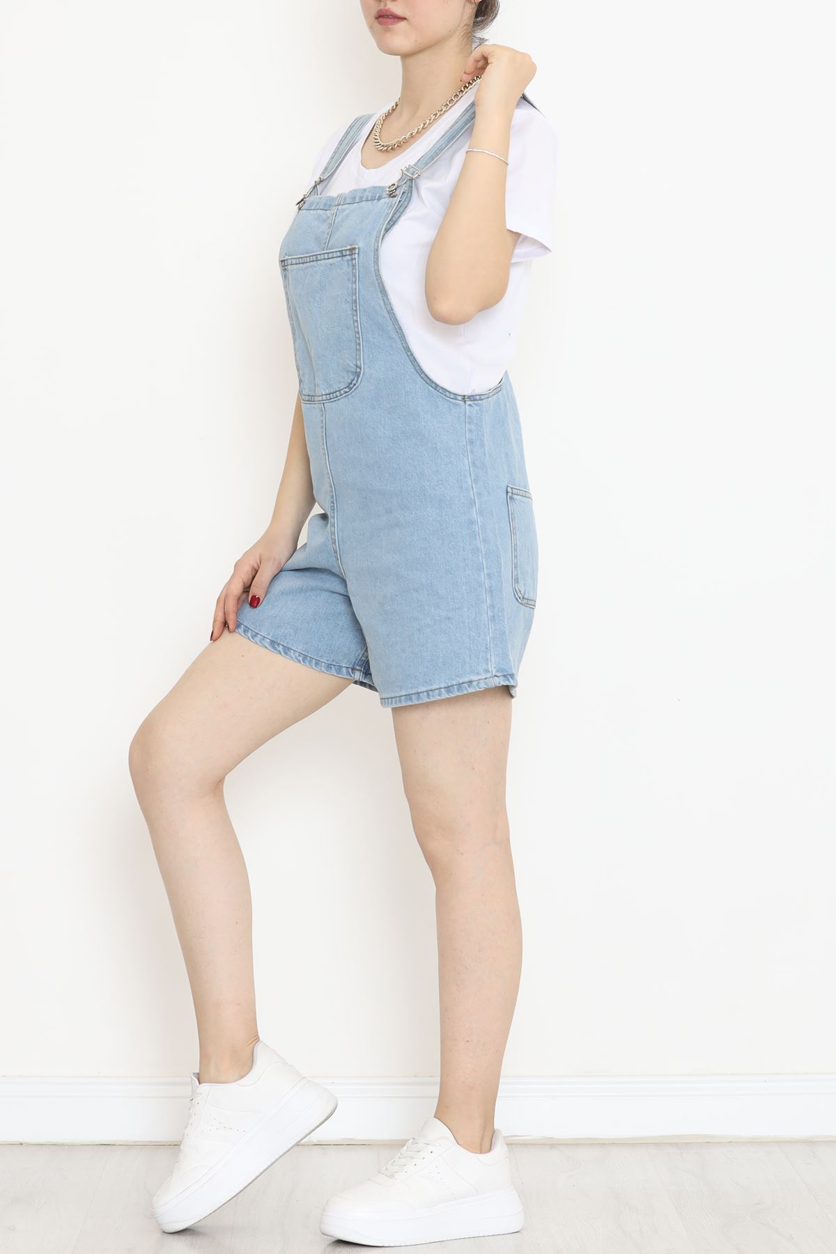 Şortlu Kot Salopet Açıkmavi - 15146.1184.