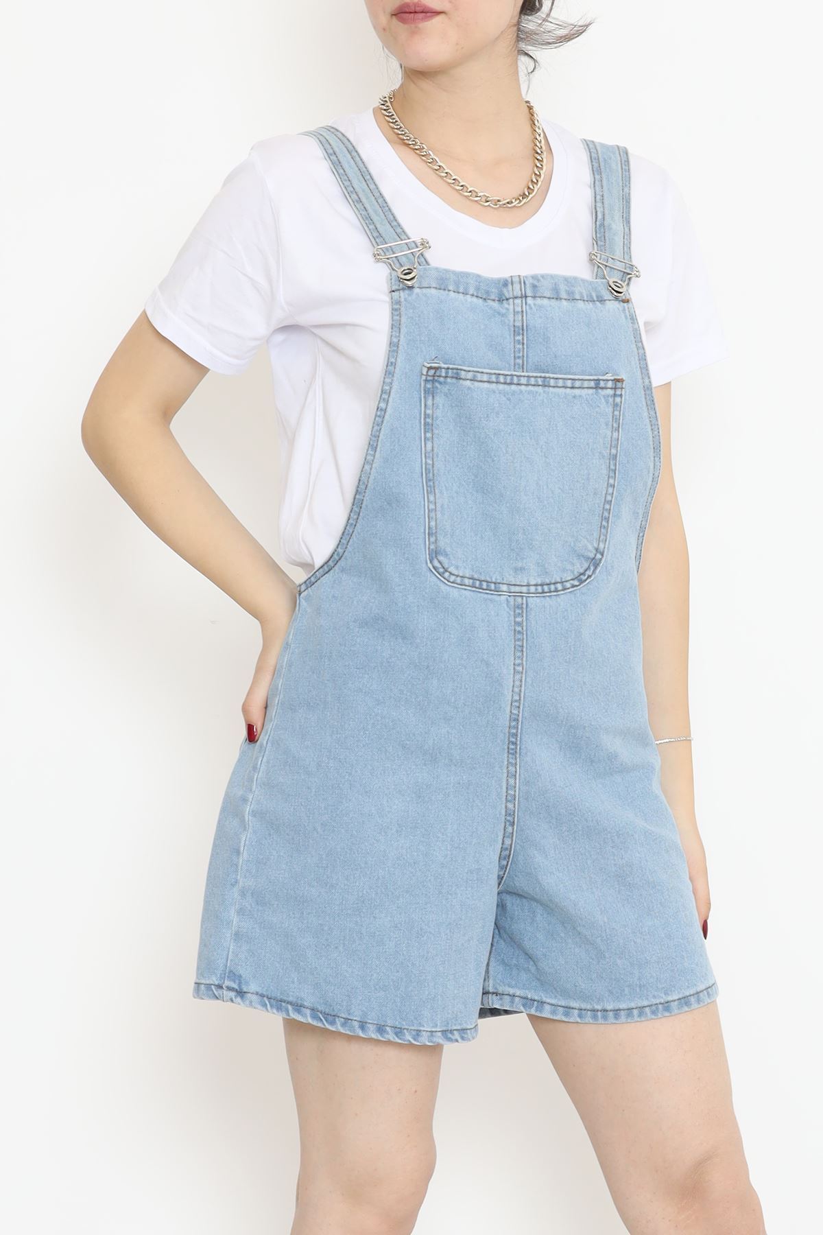 Şortlu Kot Salopet Açıkmavi - 15146.1184.