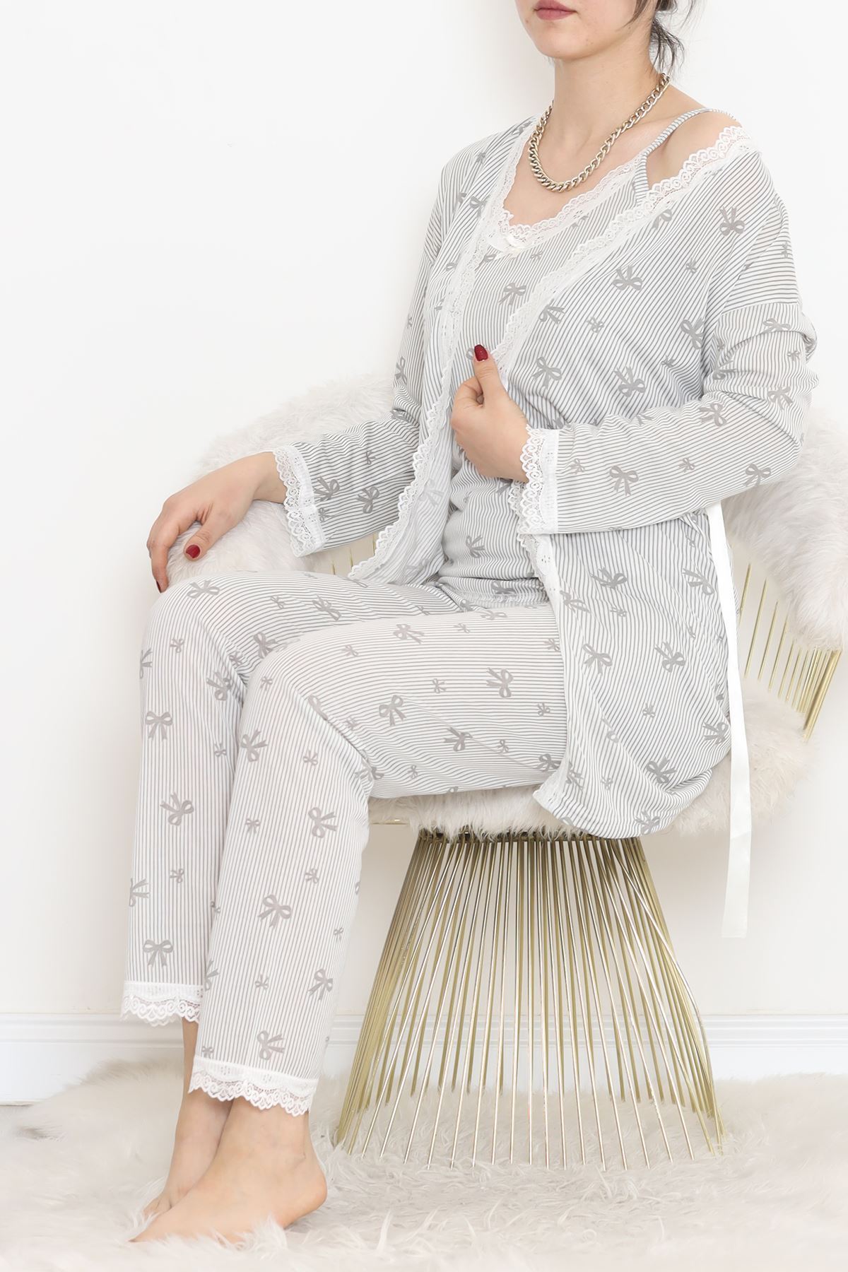 3'Lü Pijama Takımı Füme2 - 19198.1049.