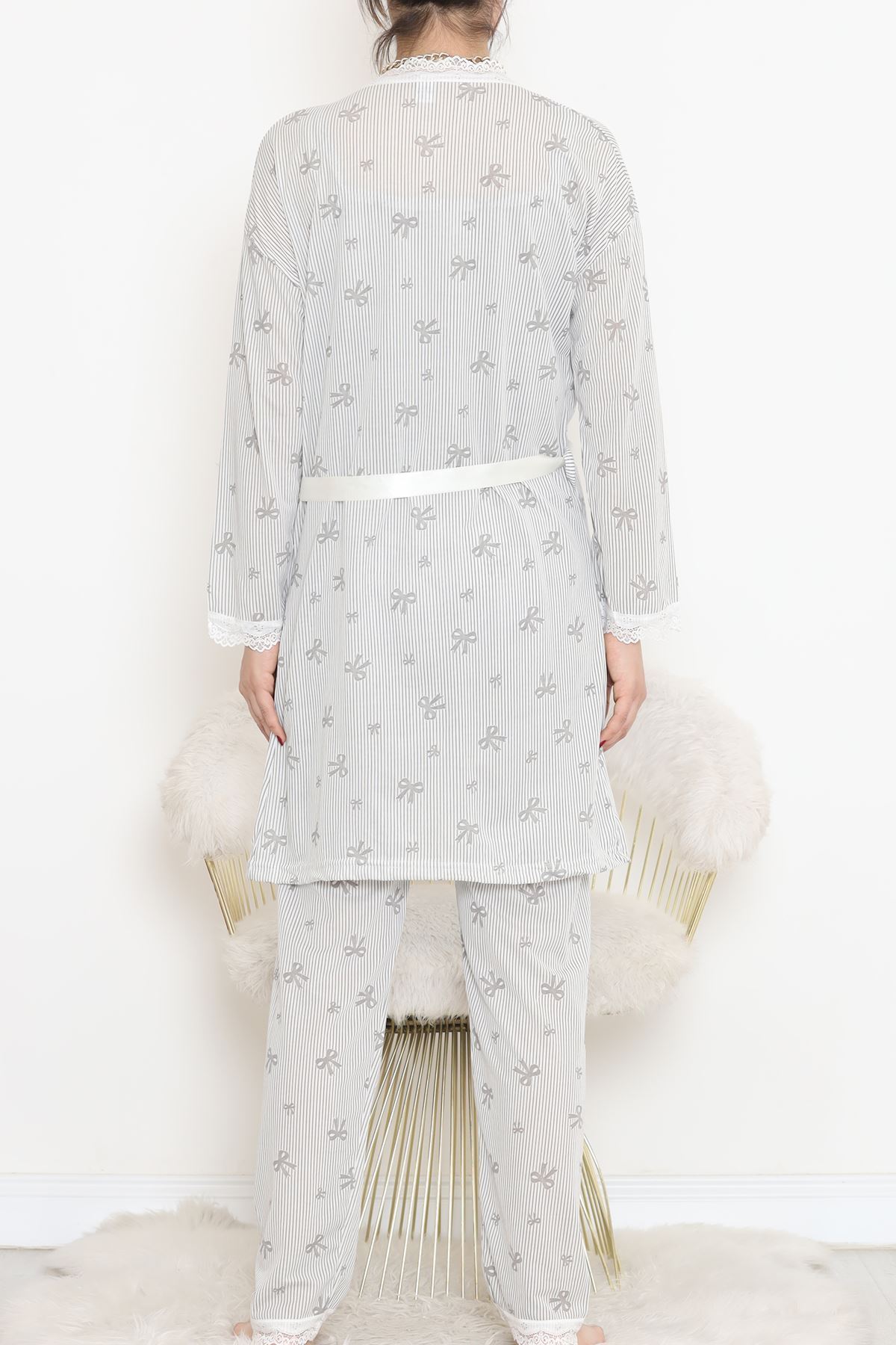 3'Lü Pijama Takımı Füme2 - 19198.1049.