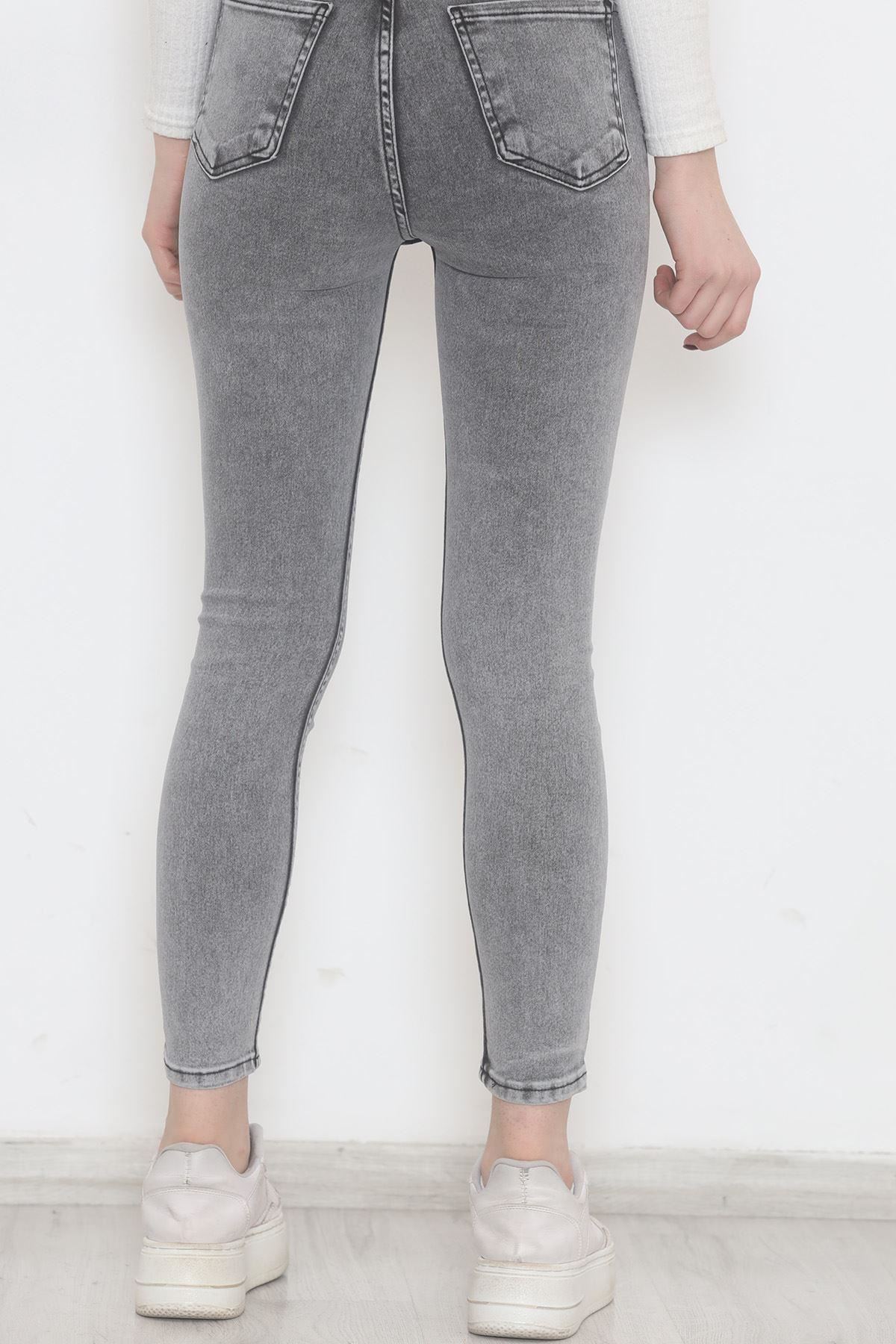 Süper Likra Kot Pantolon Gri - 473737.1431.
