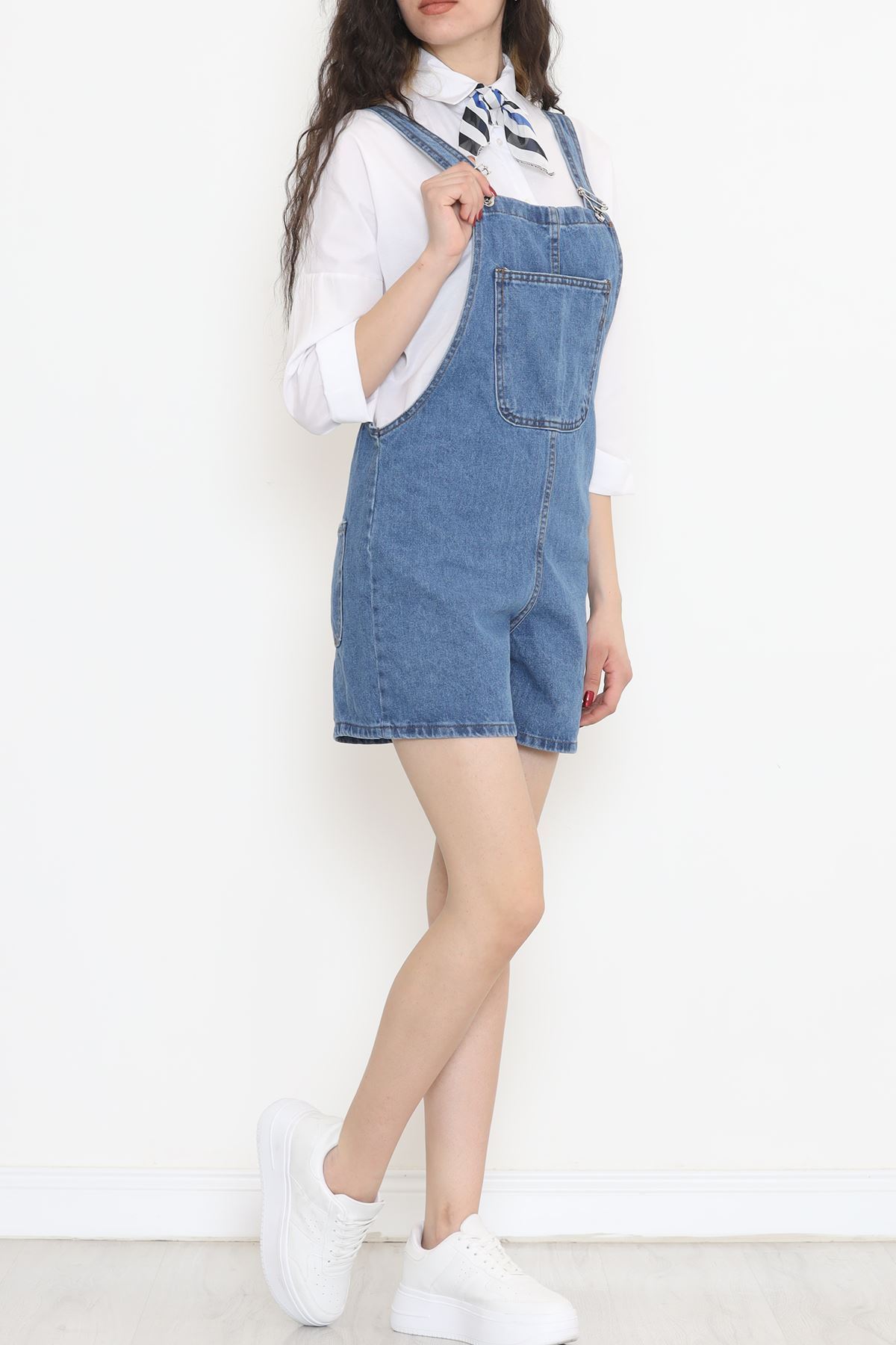 Şortlu Kot Salopet Mavi - 15146.1184.