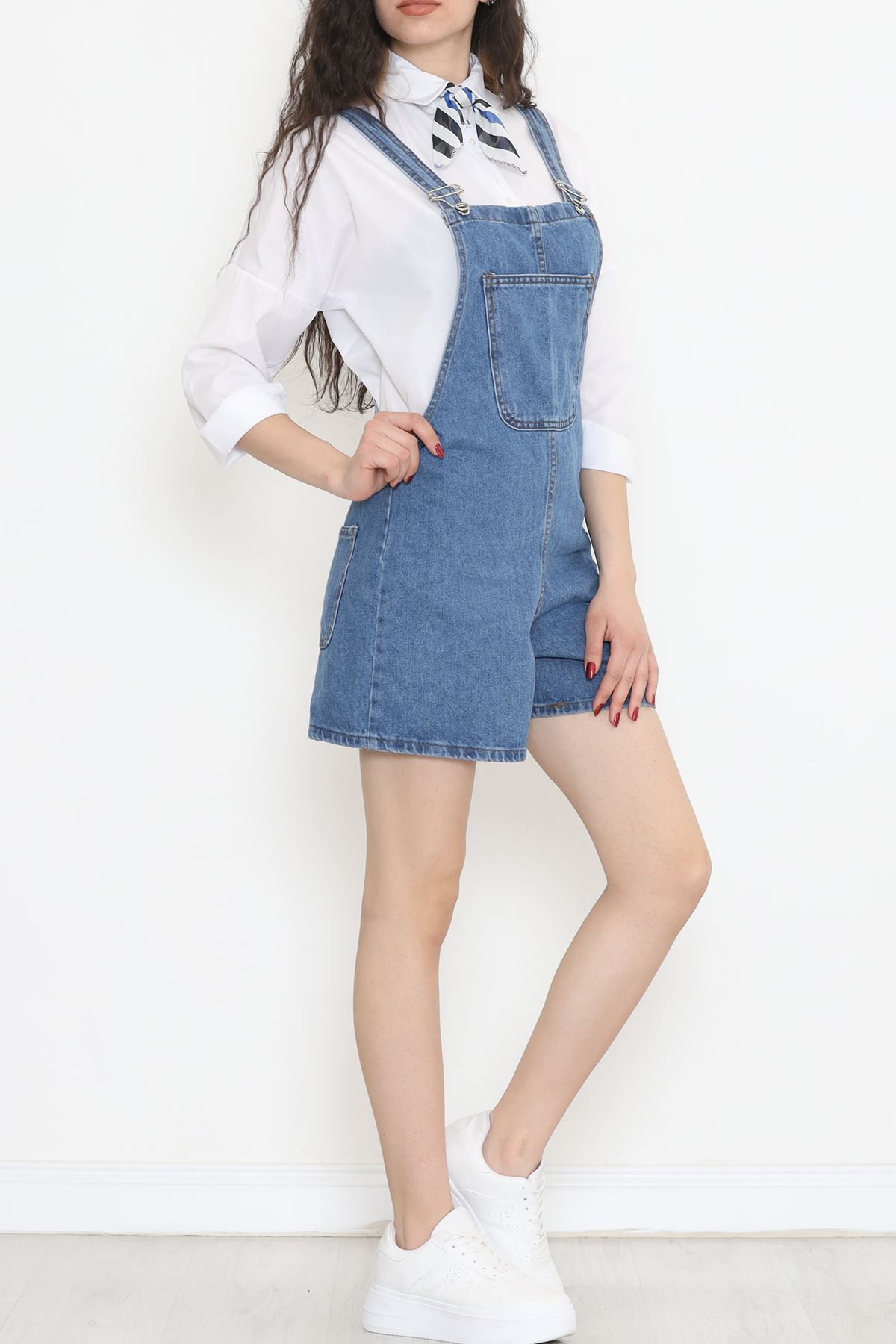 Şortlu Kot Salopet Mavi - 15146.1184.