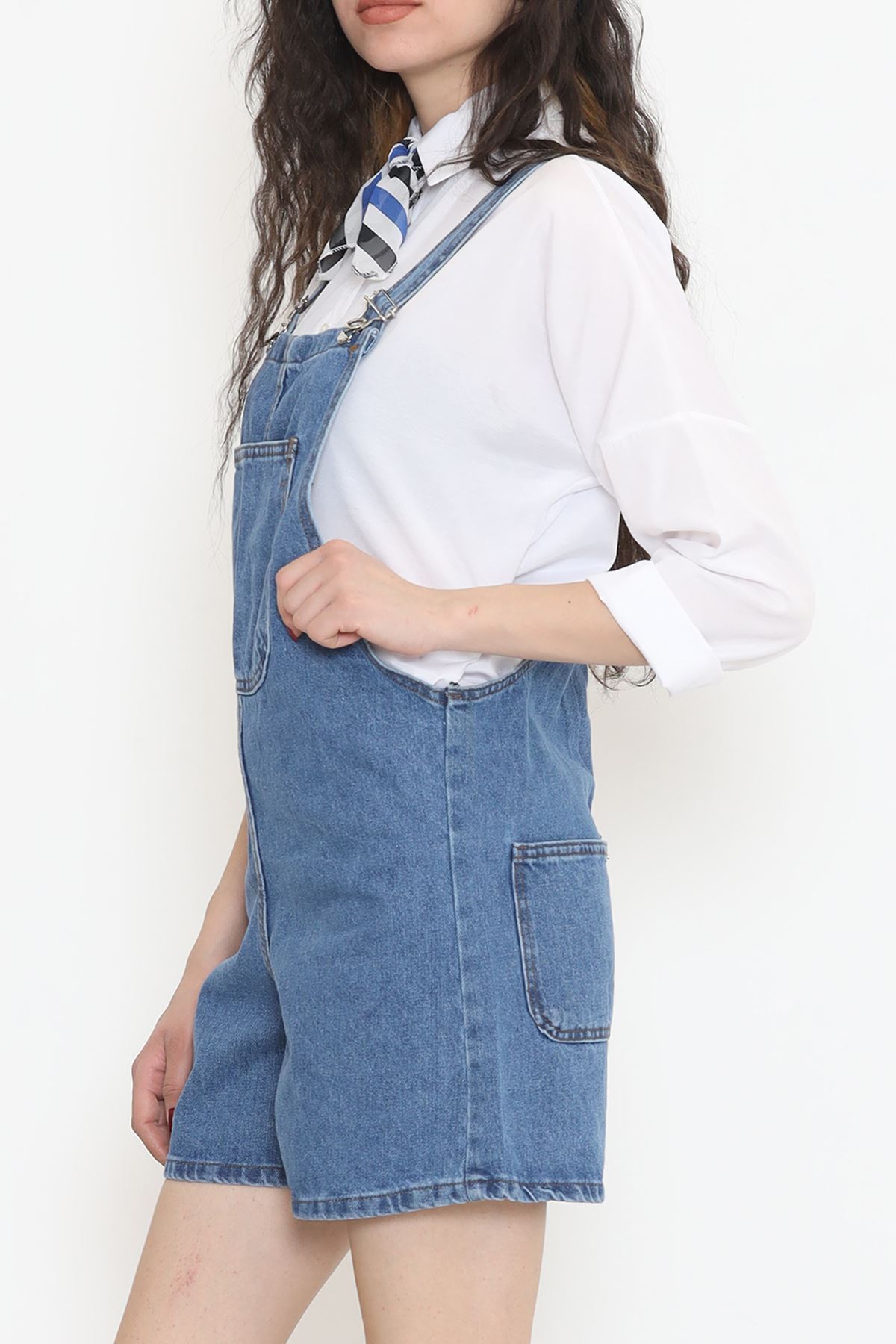 Şortlu Kot Salopet Mavi - 15146.1184.