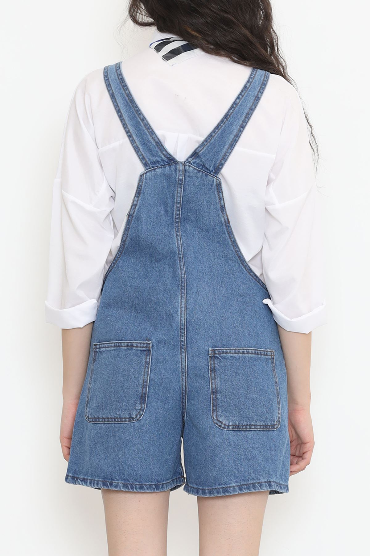 Şortlu Kot Salopet Mavi - 15146.1184.