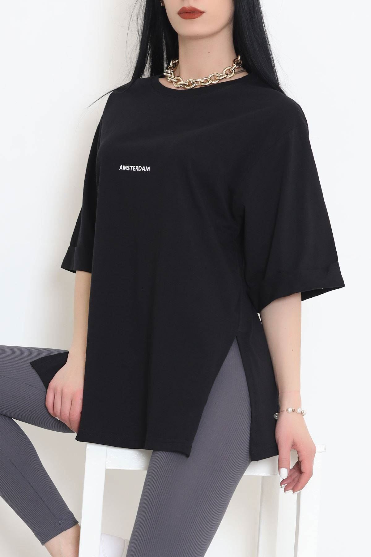 Duble Kol Tişört Siyah - 3638.105.