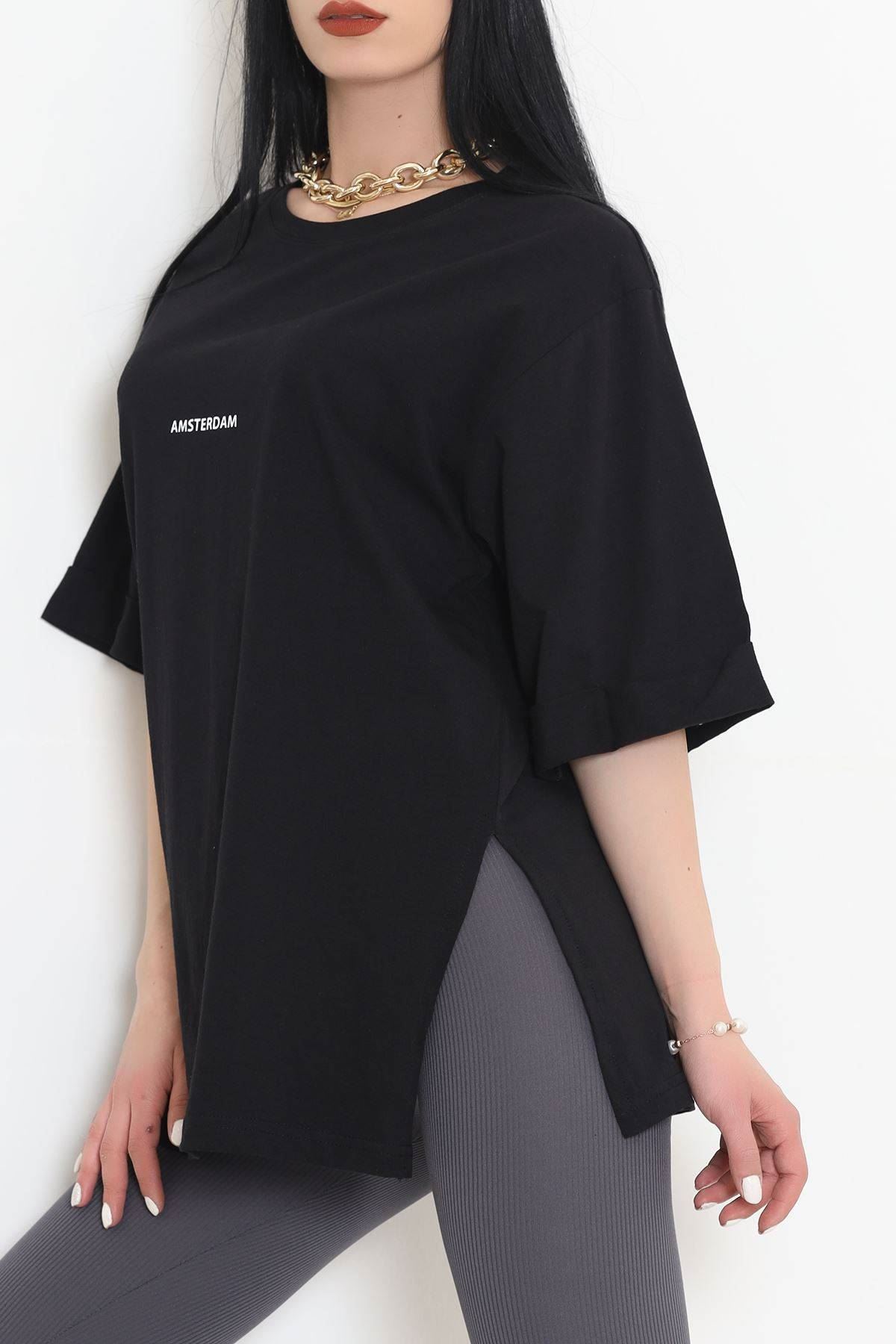 Duble Kol Tişört Siyah - 3638.105.