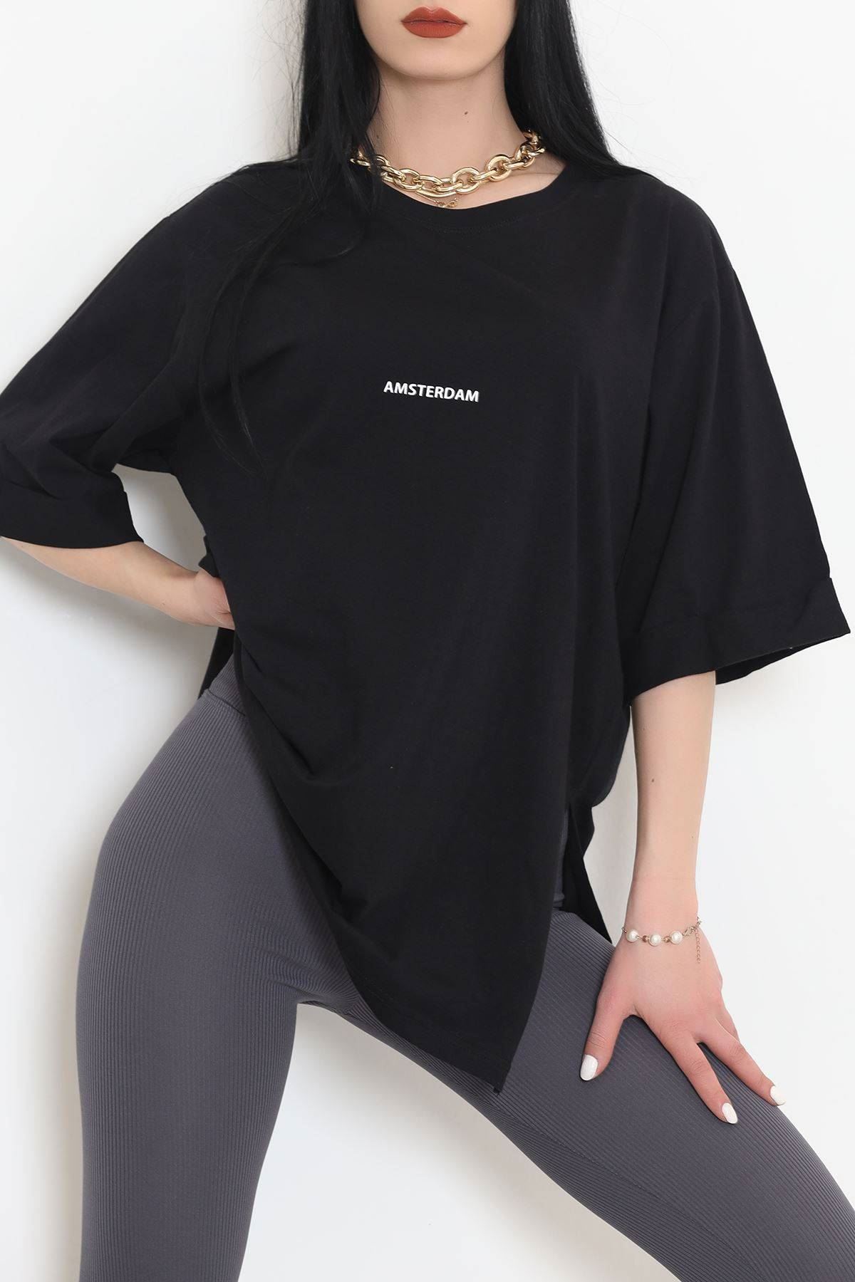 Duble Kol Tişört Siyah - 3638.105.