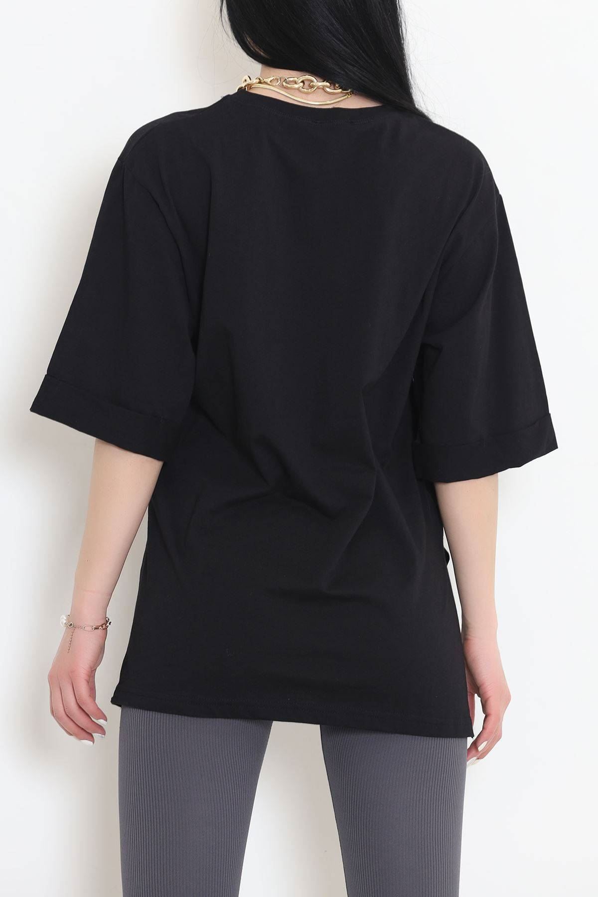 Duble Kol Tişört Siyah - 3638.105.